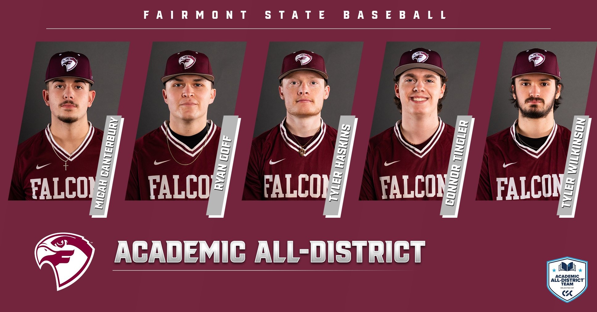 2025 Baseball CSC Academic All-District