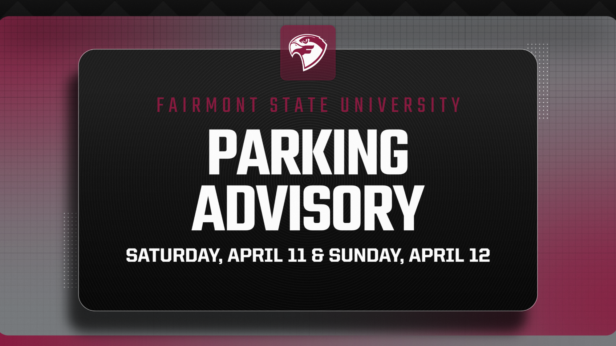 Parking Advisory April 2026