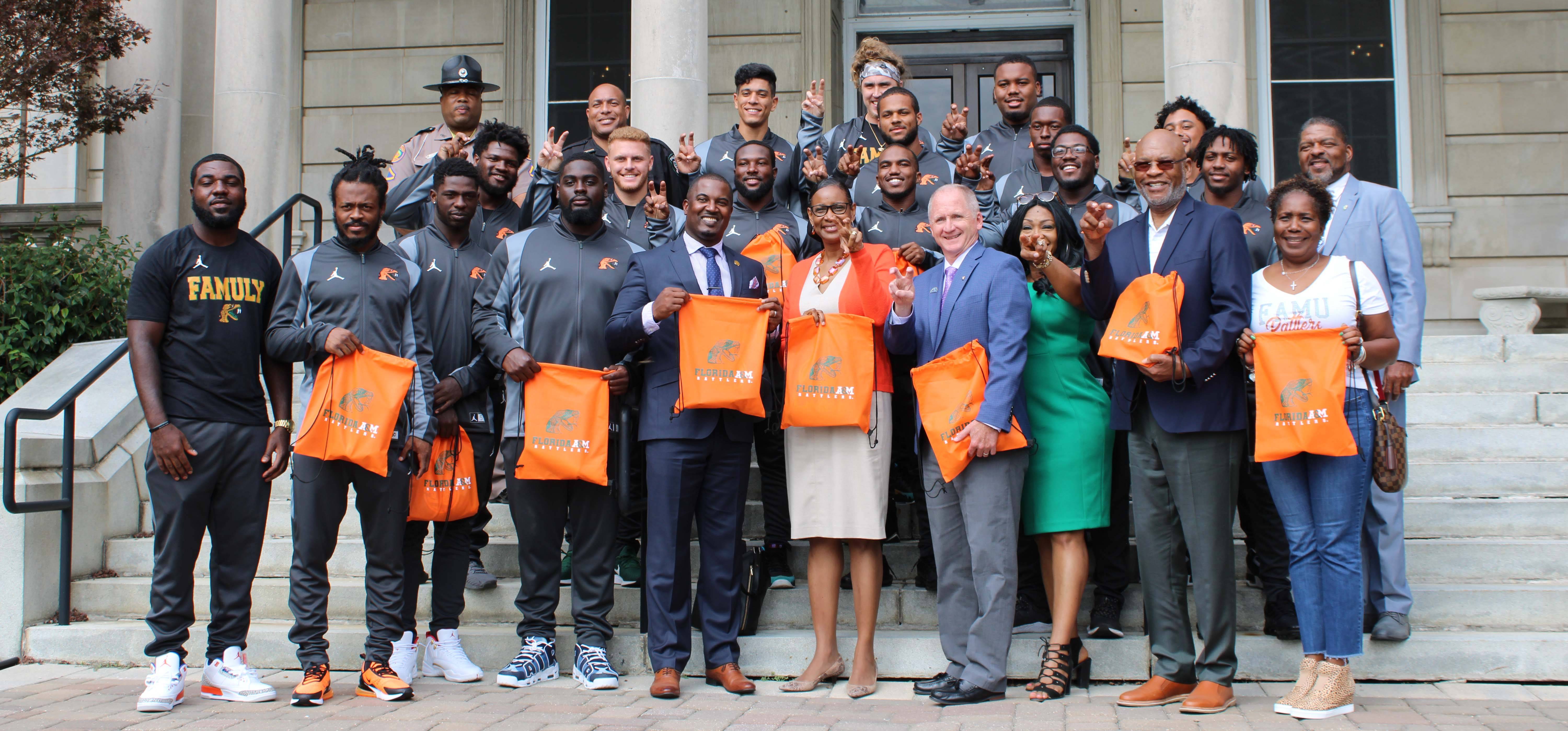 FAMU Football deliver smiles at Hampton VA Medical Center Florida A&M