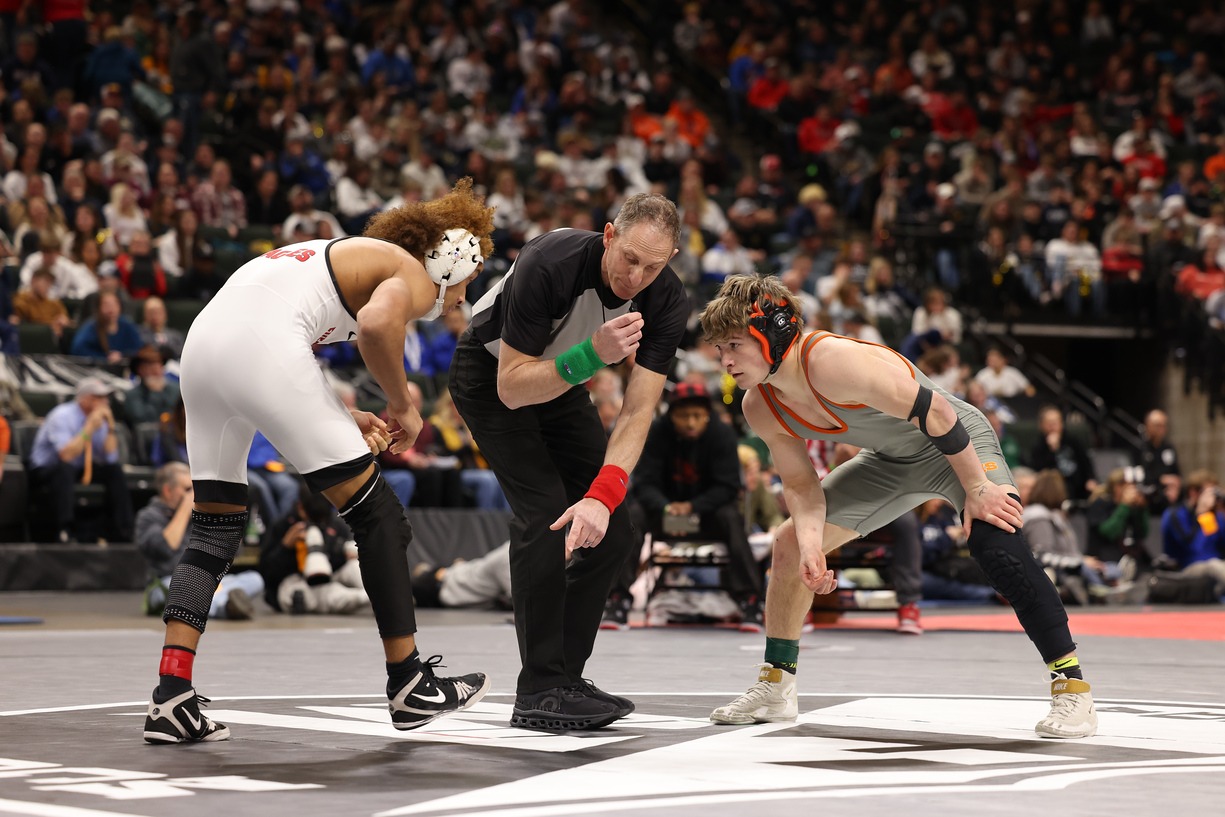 Saint Paul, Minnesota - March 1, 2025:\rMSHSL State AAA Ind Wrestling Championships at the Xcel Energy Center in Saint Paul, Minnesota on March 1, 2025 (Photo by: Jon Namyst/MSHSL)