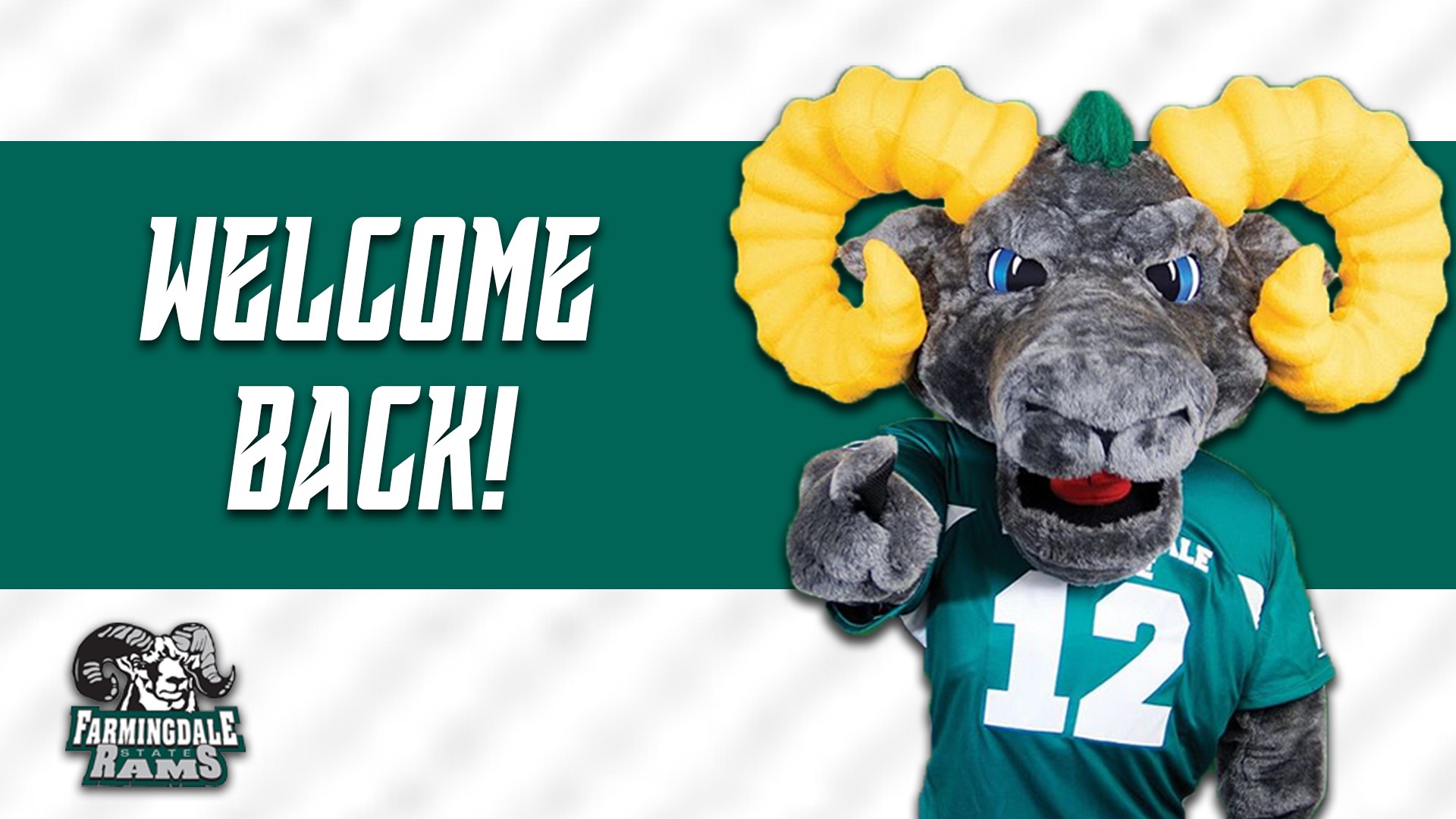 Welcome Back graphic with Rambo