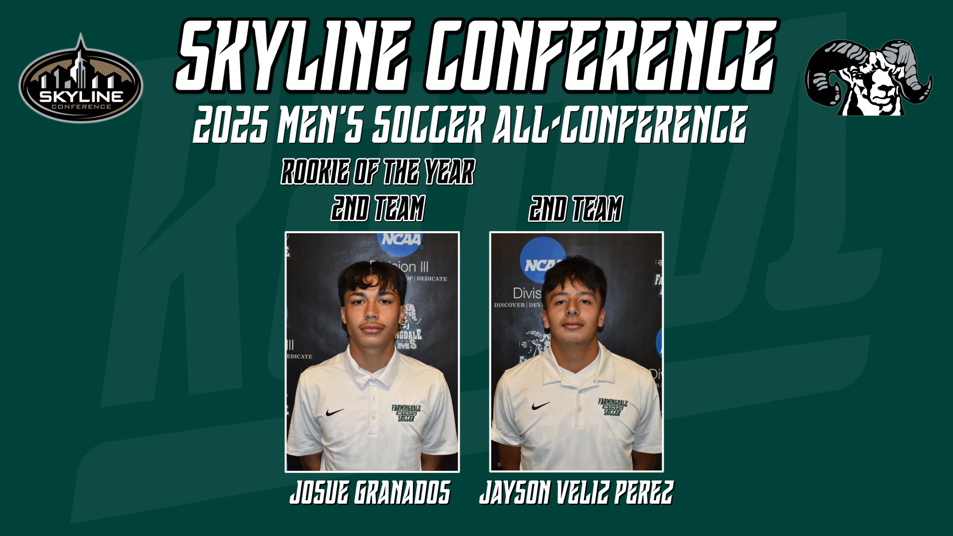 2025 Farmingdale State College Men's Soccer - All-Skyline Conference honorees