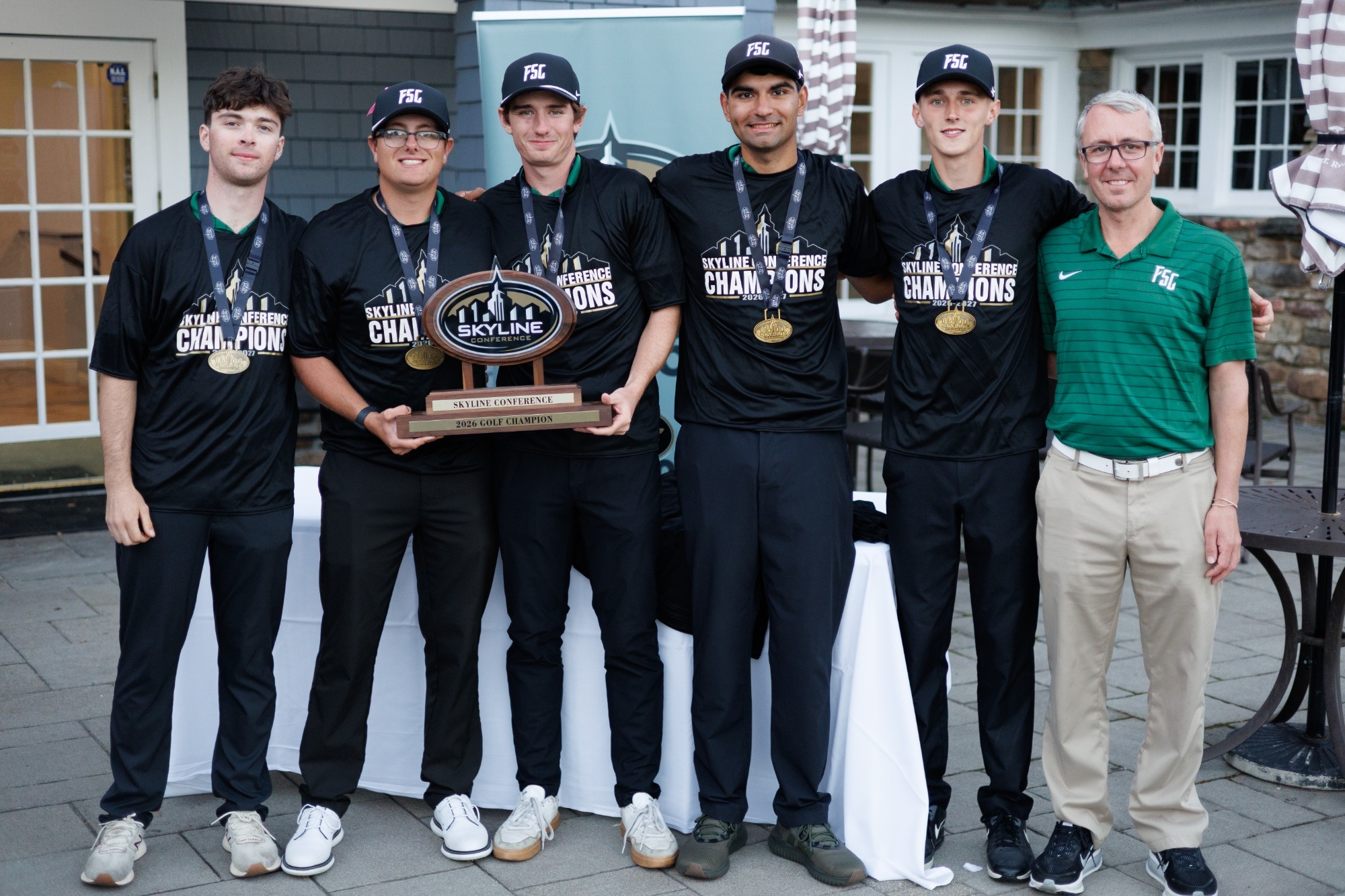 2026 Skyline Men's Golf Championship - Farmingdale State with trophy