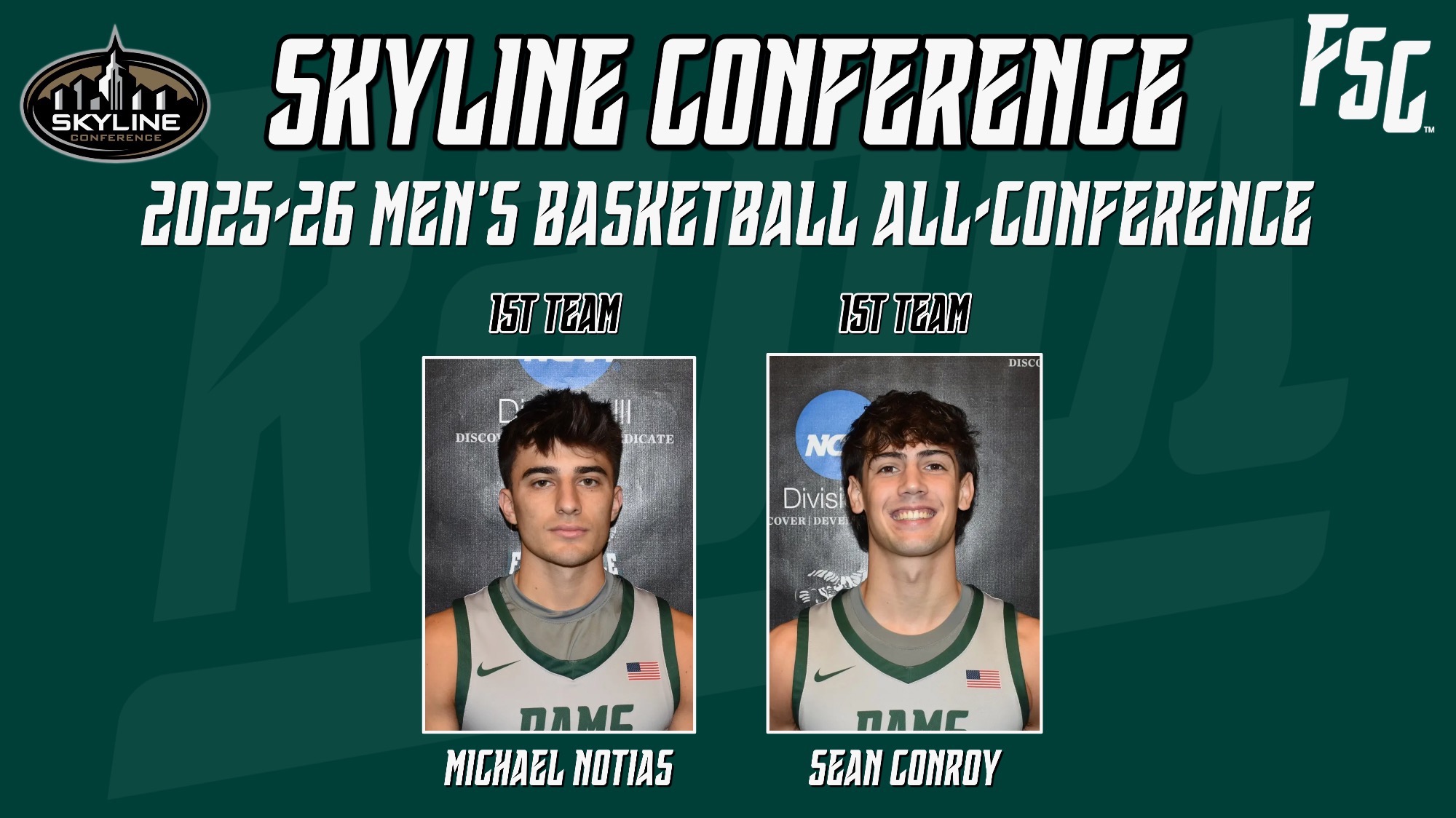 2025-26 Men's Basketball All-Conference graphic