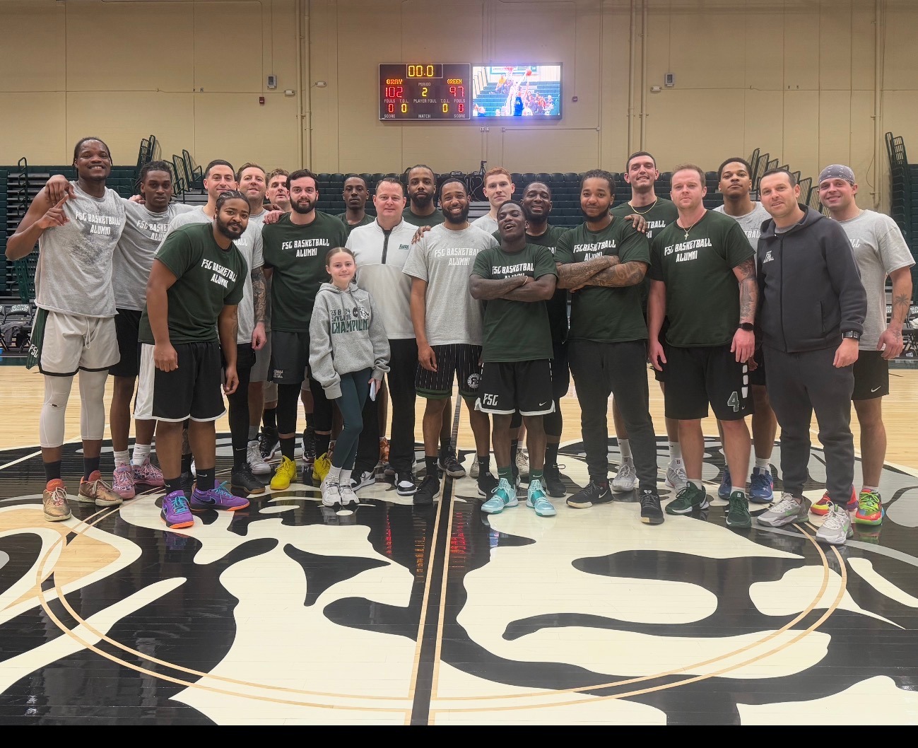 The Farmingdale State College men's basketball team welcomed back more than a dozen former student-athletes for the program's annual Alumni Day festivities on February 7, 2026