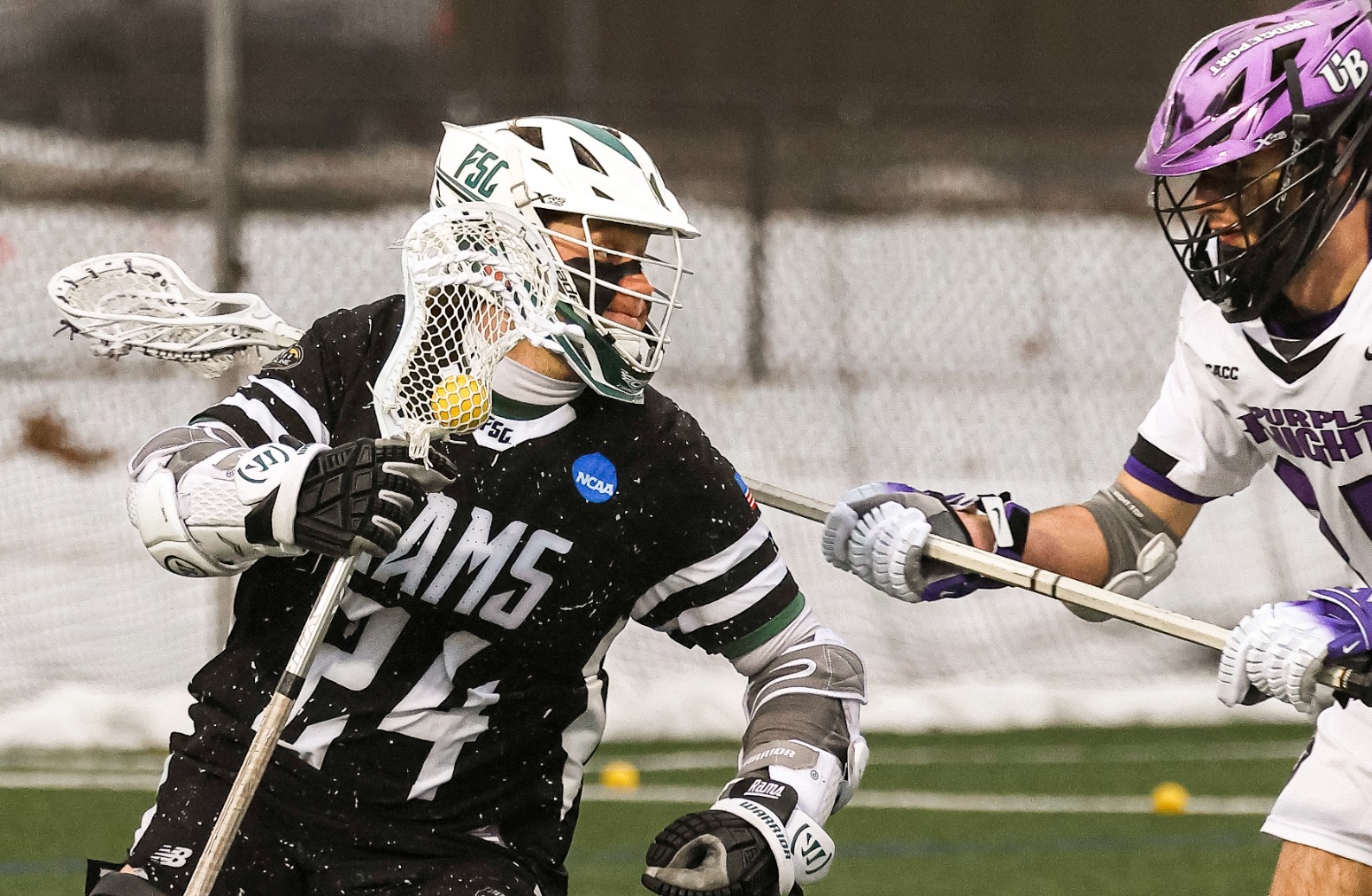 Joey Forchelli driving past a defender