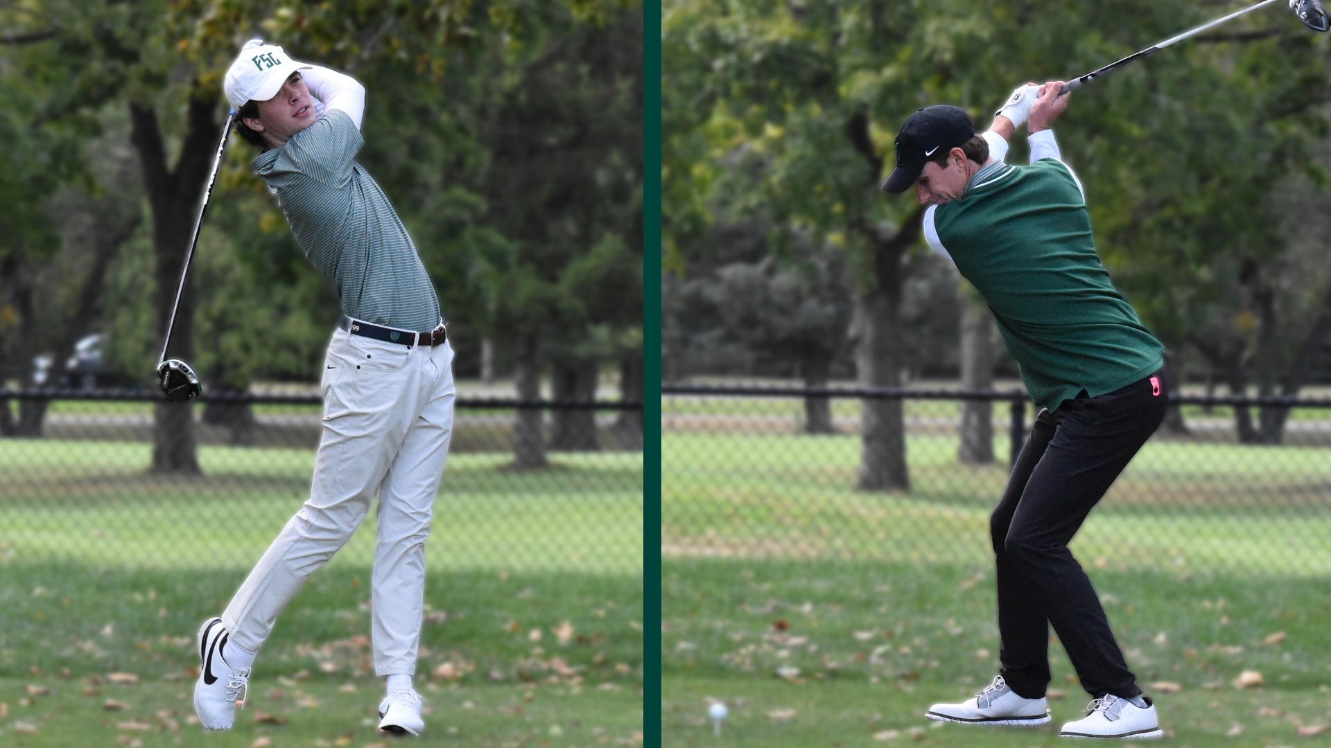 2026 Men's Golf All-Region - Phillip Connolly and Luke O'Grady Rodgers action pics