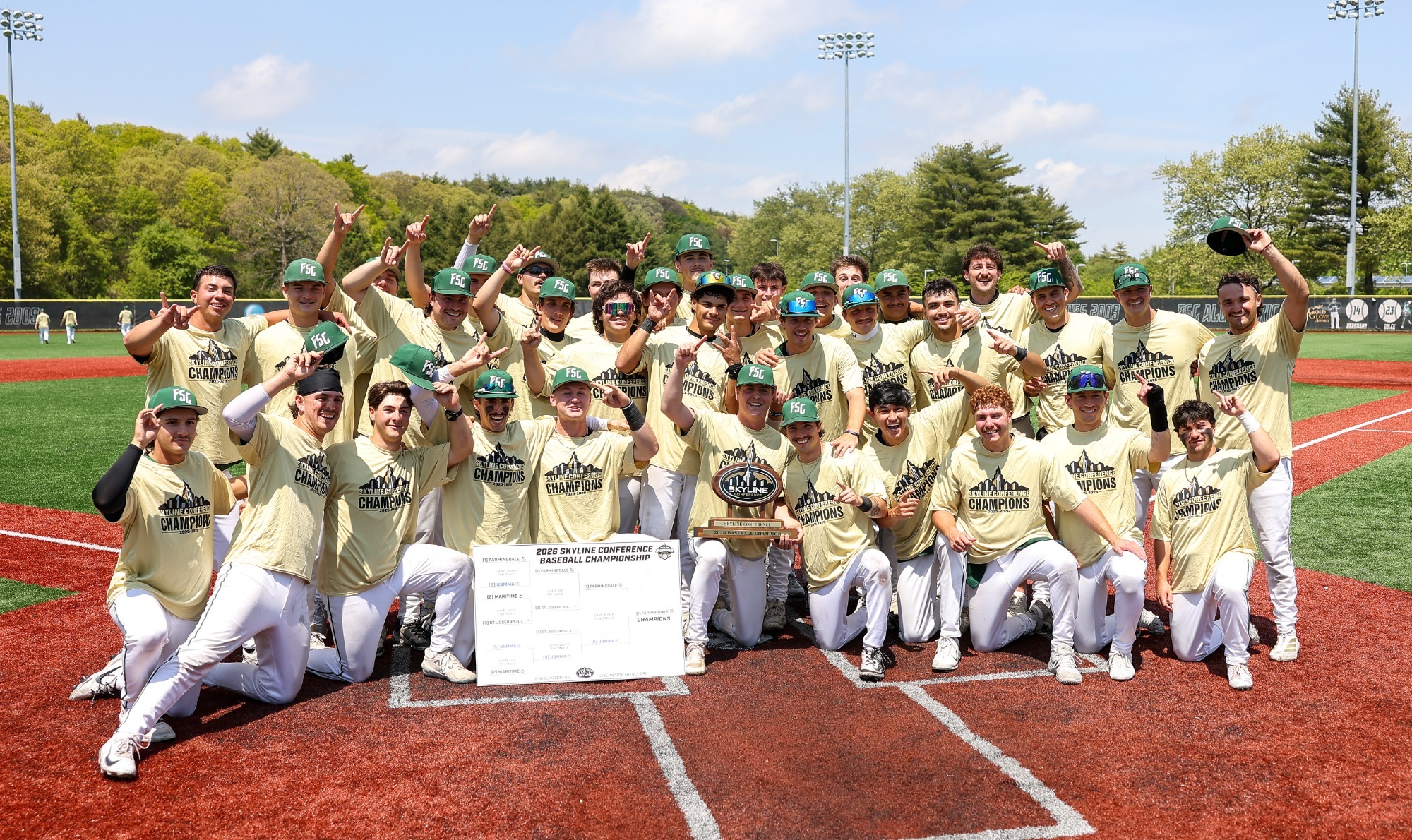 Farmingdale State College won its second consecutive, and record-10th, Skyline Conference Baseball Championship by a 5-2 score over the U.S. Merchant Marine Academy