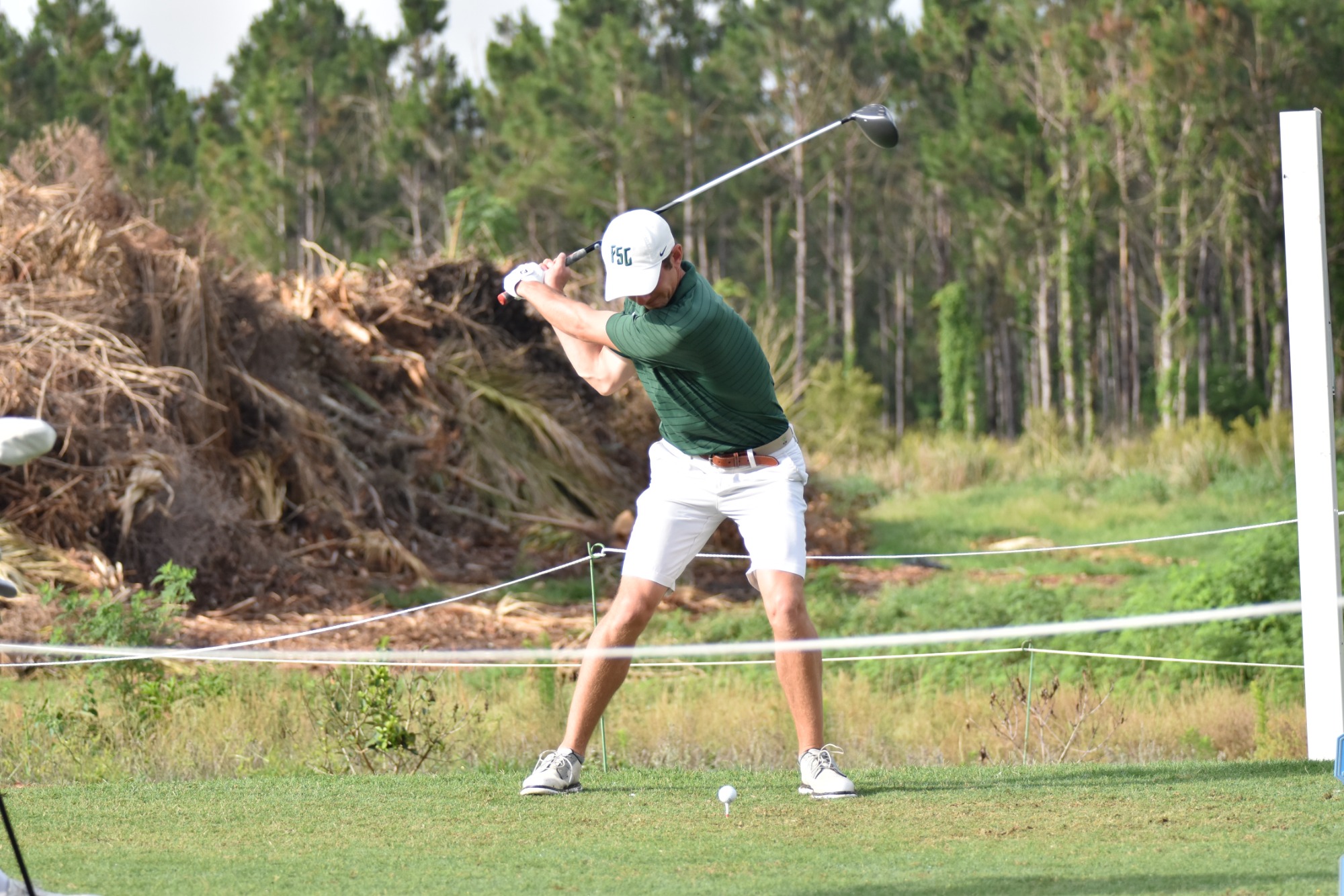 2026 Men's Golf NCAA's - Luke O'Grady-Rodgers hitting a tee shot