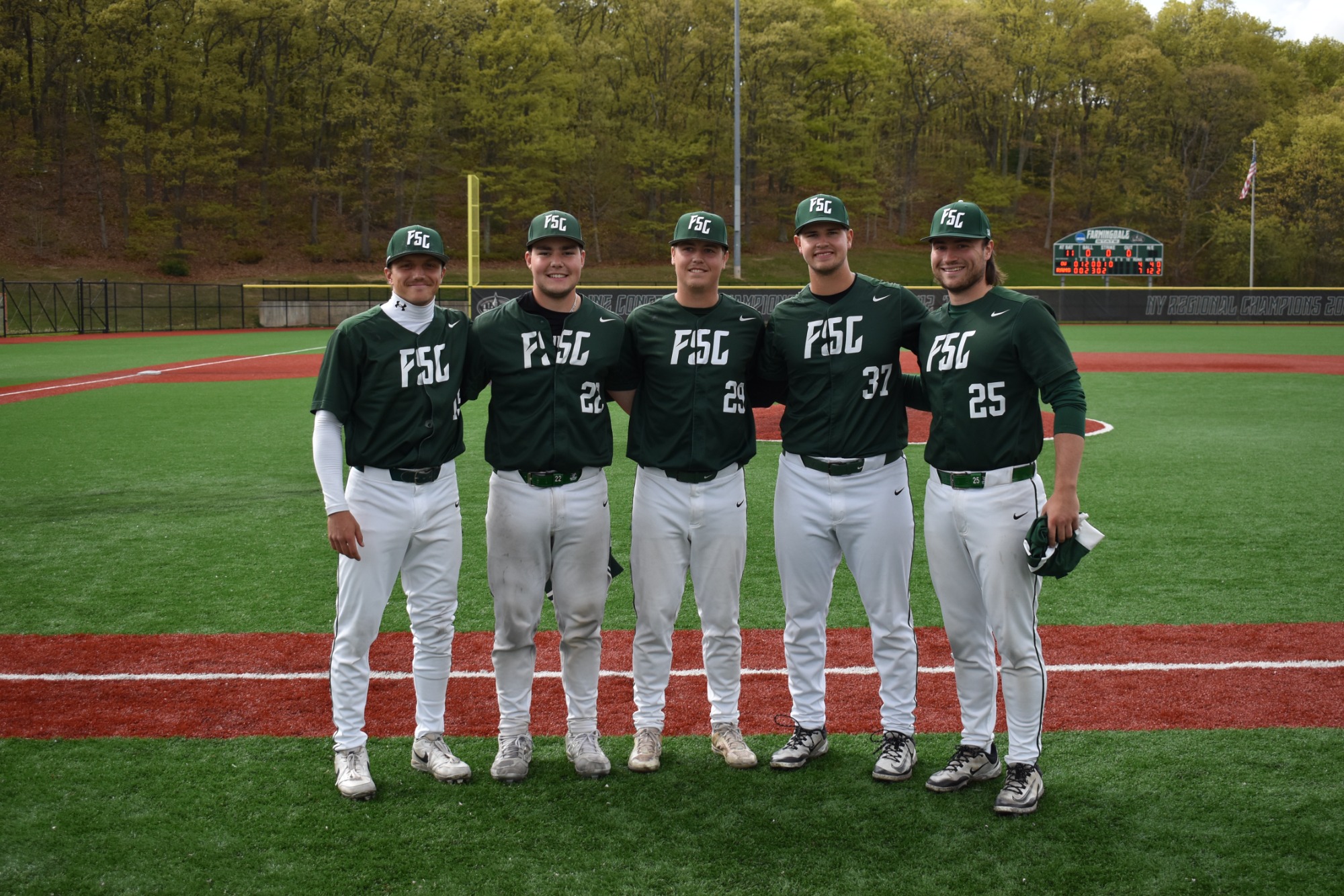 The Farmingdale State College baseball team played host to Senior Day ceremonies on May 2, 2026, in between games of its doubleheader with SUNY Old Westbury.