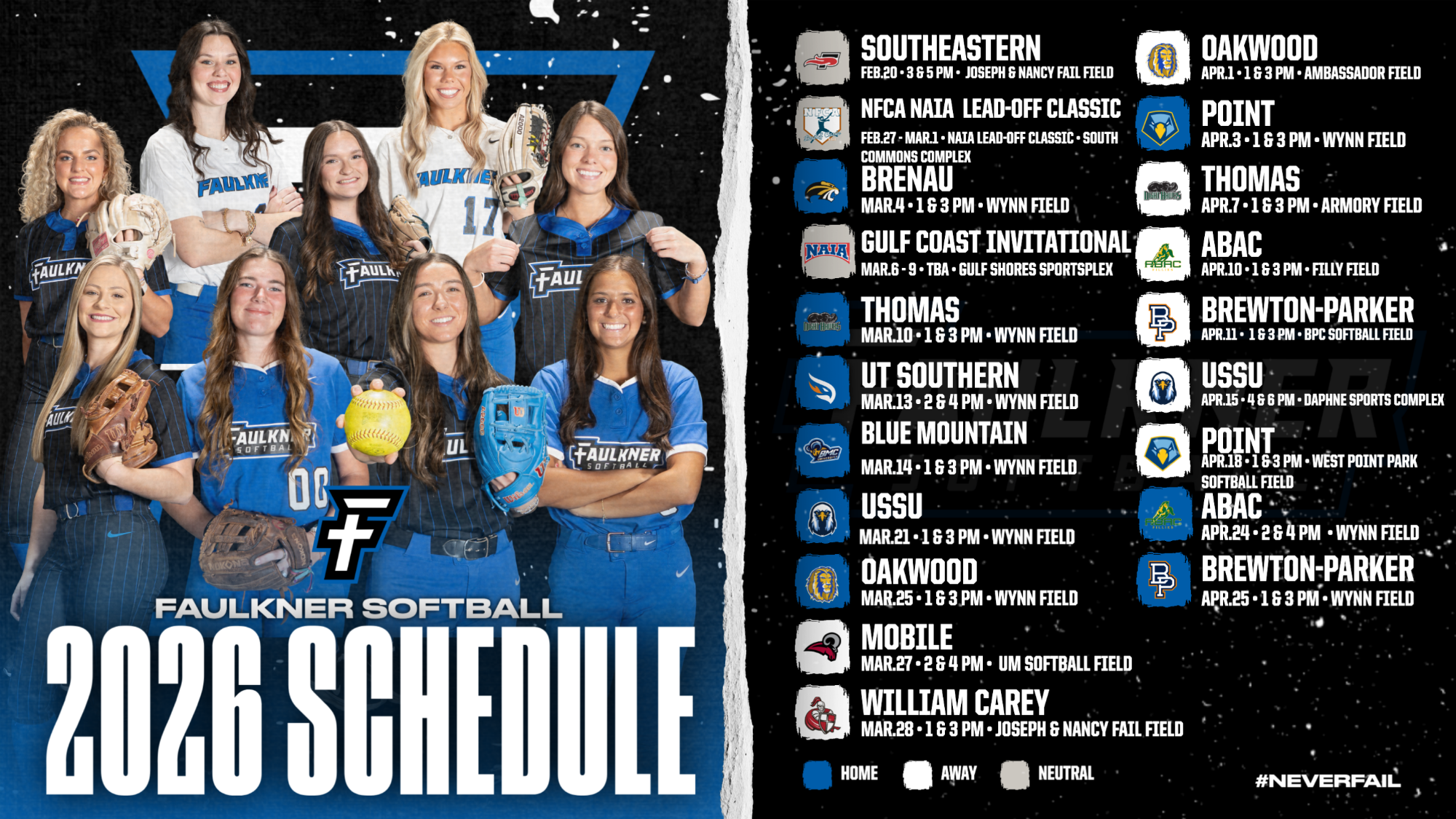 softball 26 schedule