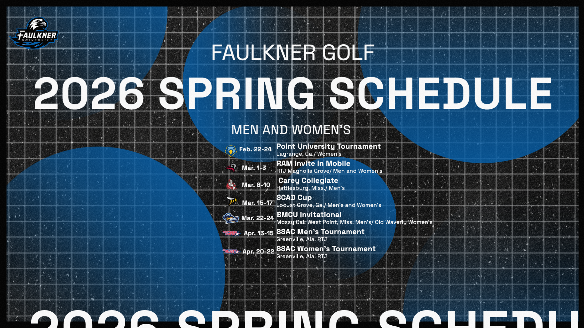 Golf Spring 26 Schedule