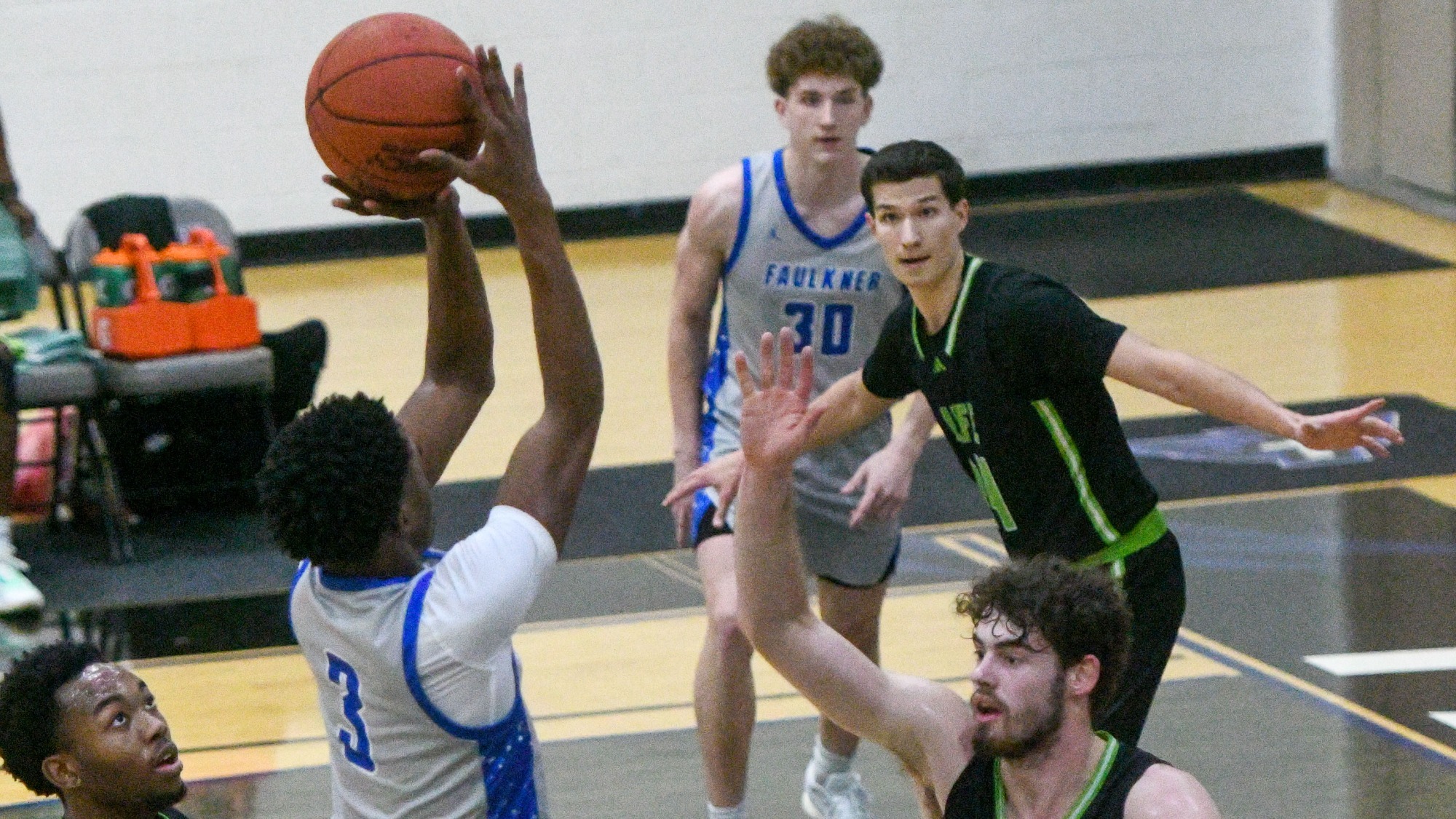 Thomas hits a jumper against Life