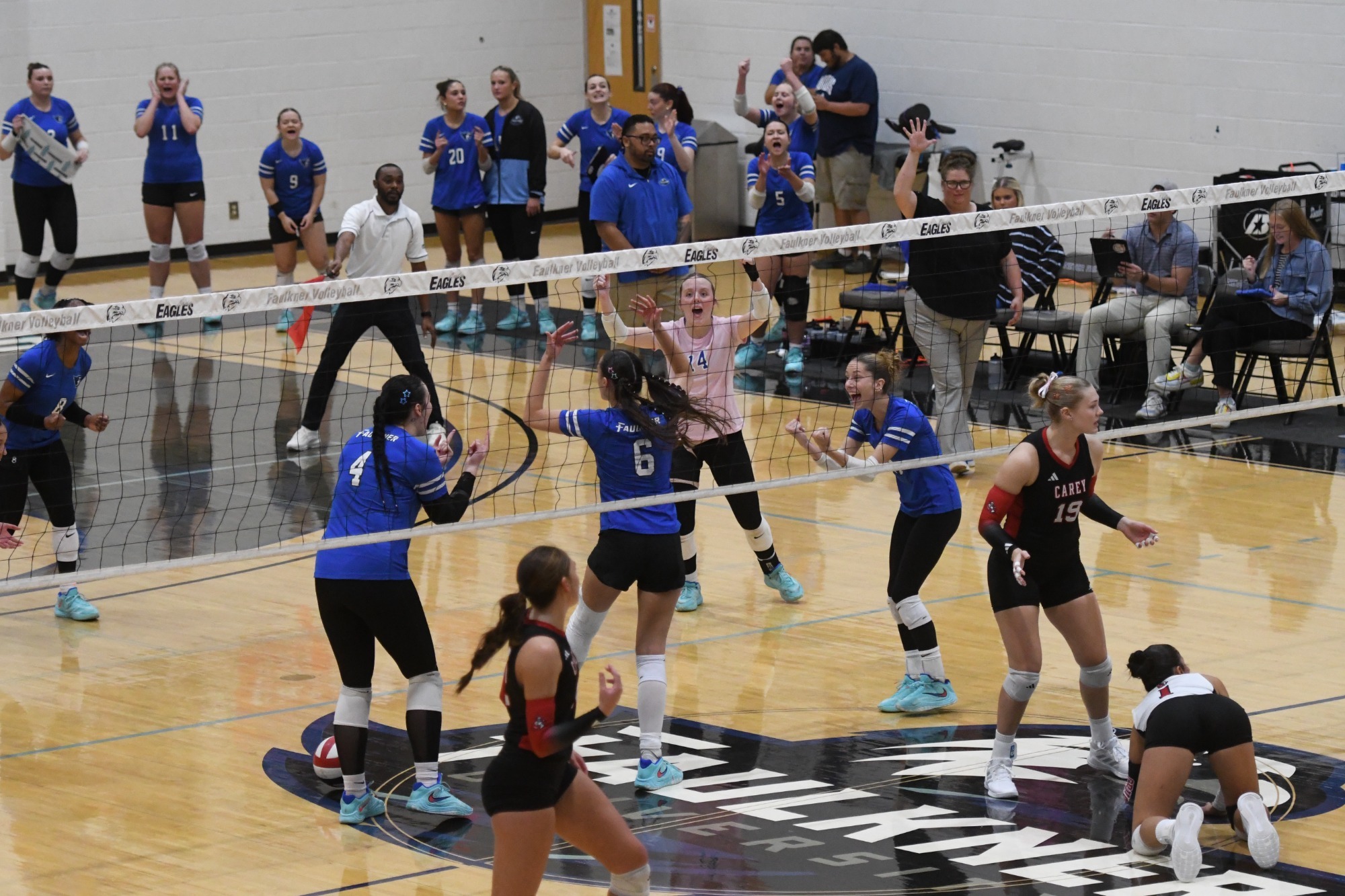 Point celebration in Alumni Game vs WCU