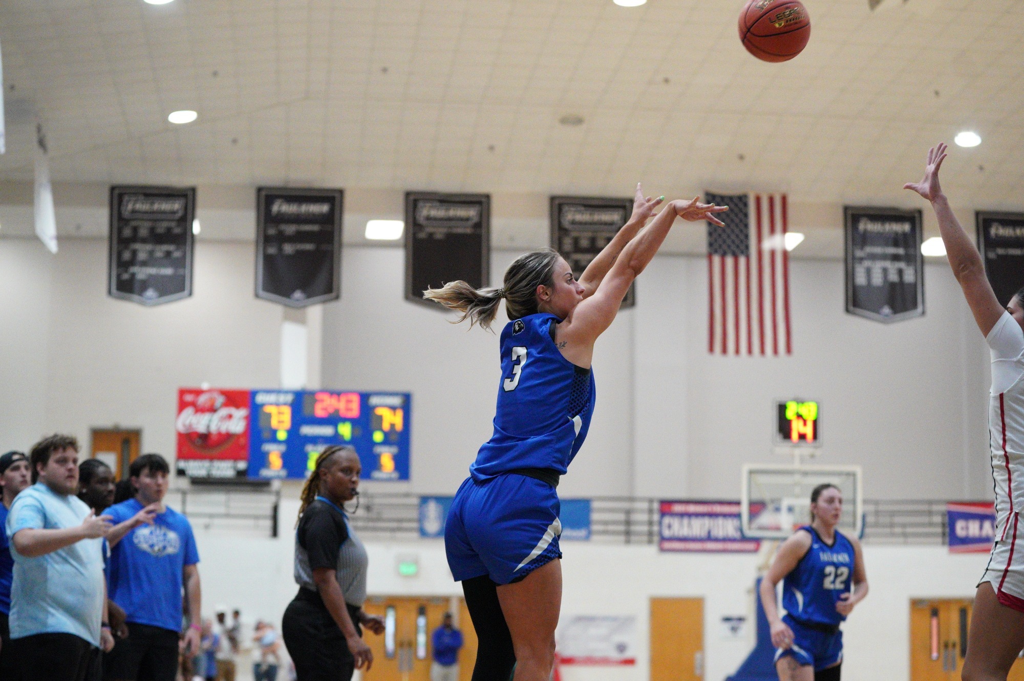 MHD shoots a 3 in OT in her last college game