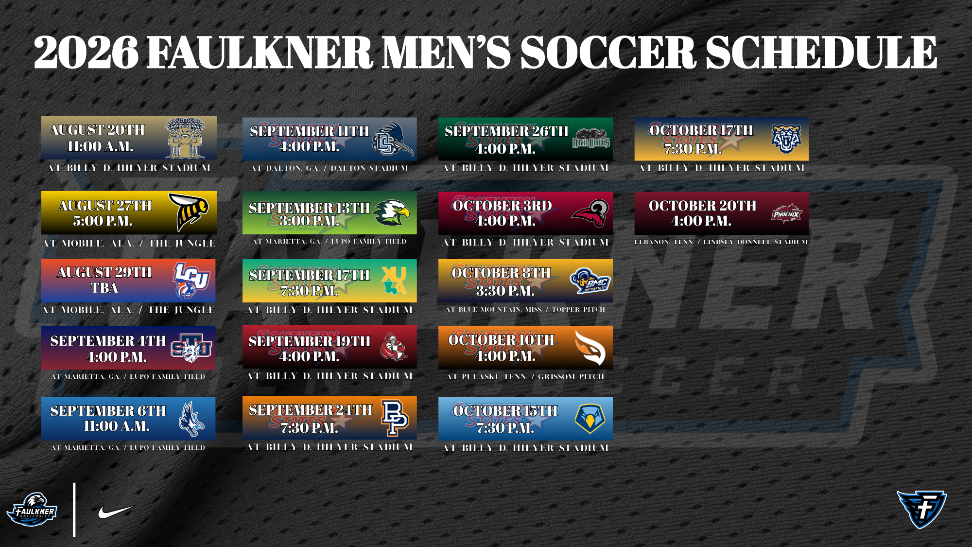 MSOC Schedule 2026