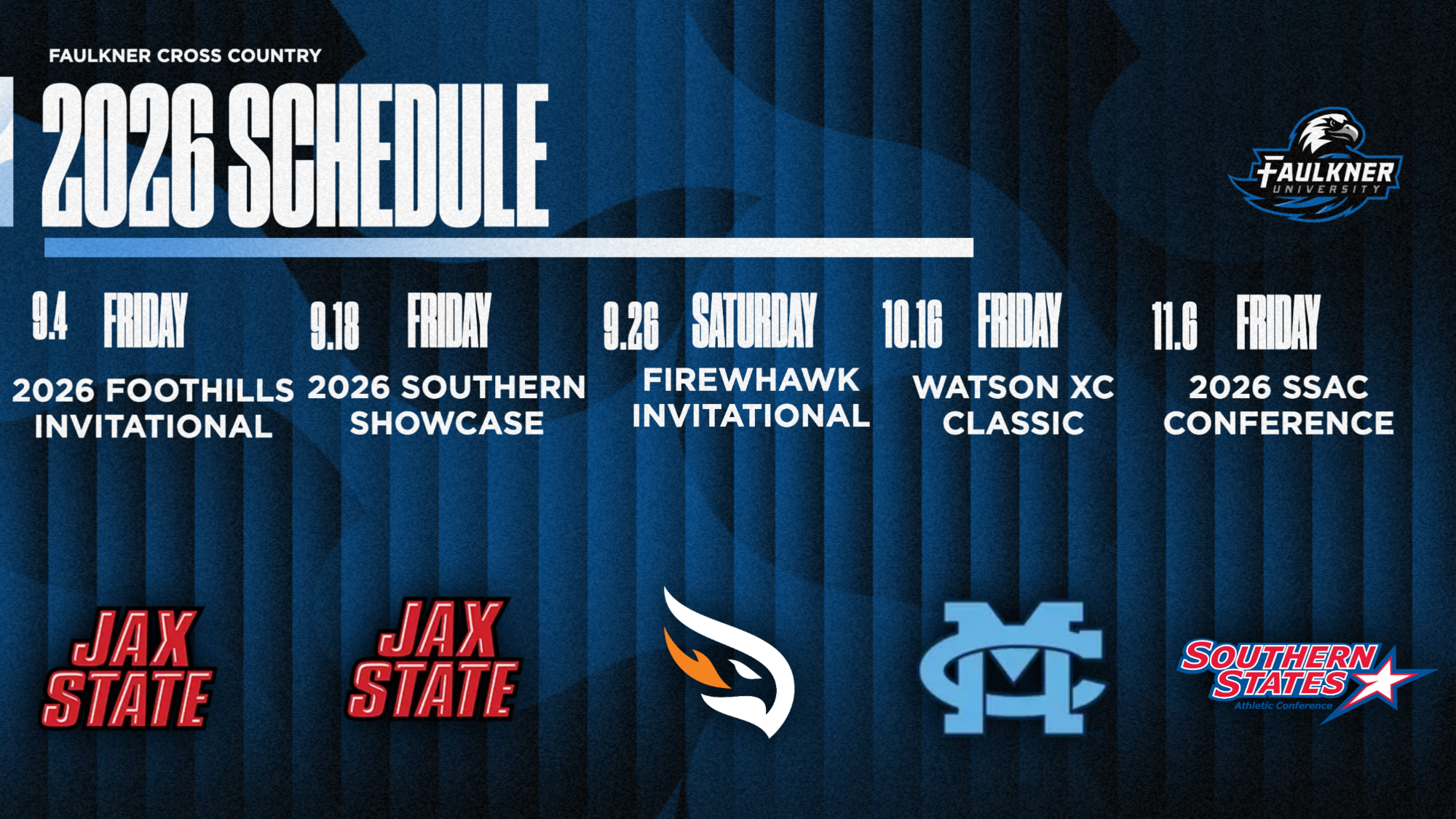 XC 2026 Schedule
