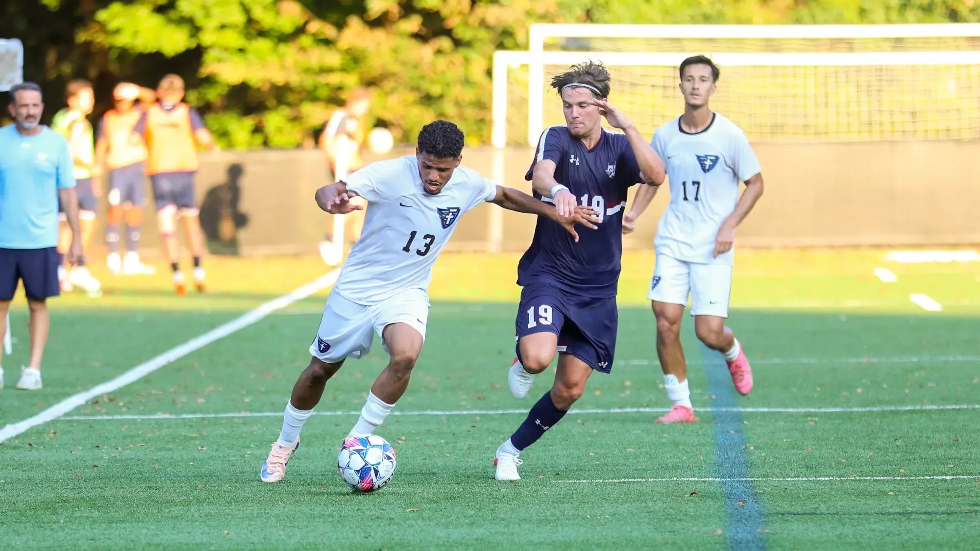 Silveria dribbles against STU