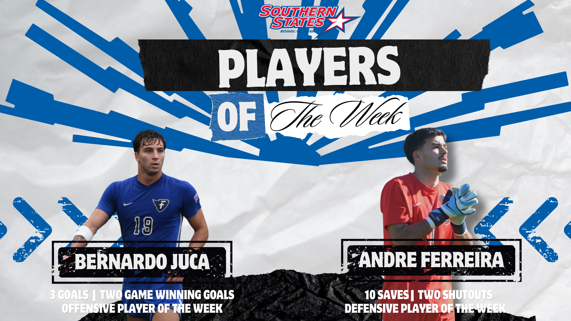 SSAC Players of the Week Bernardo Juca and Andre Ferreira