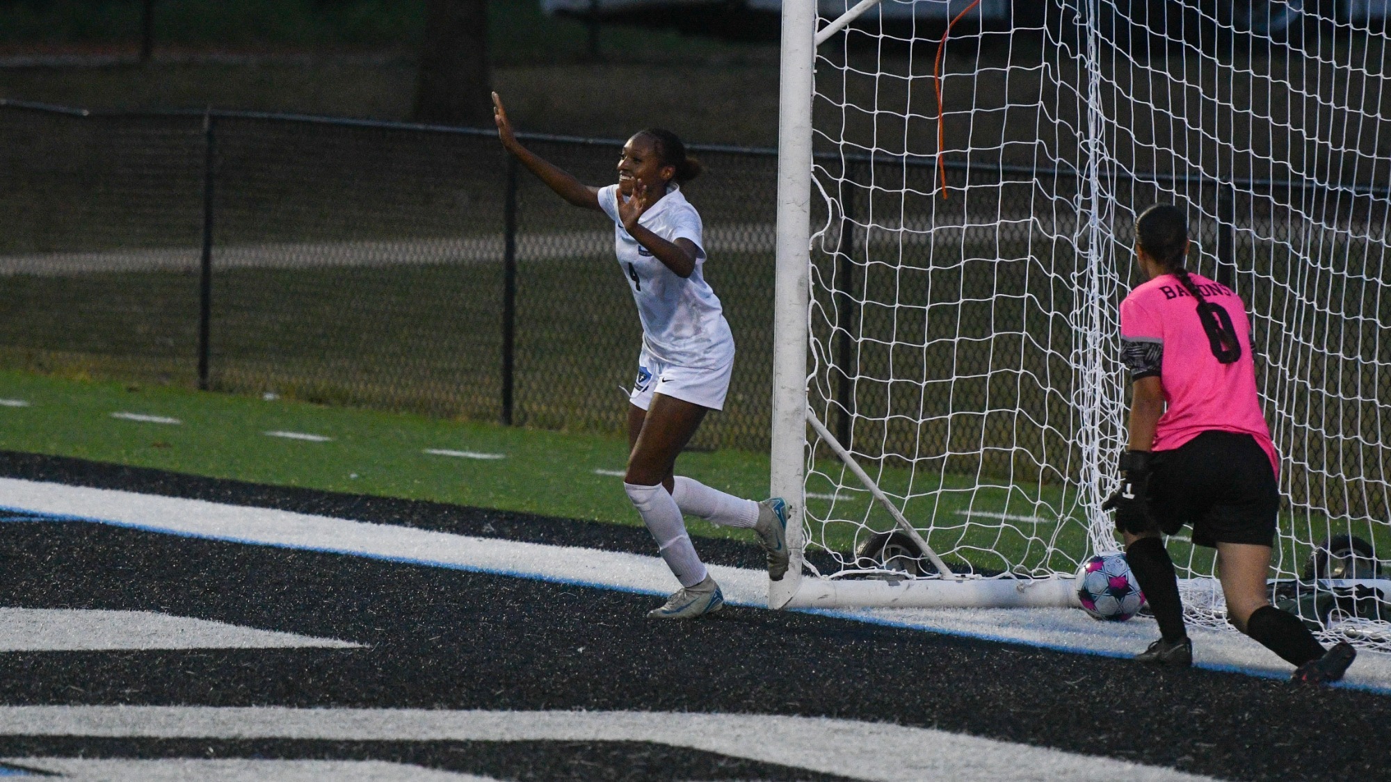 Williams celebrates her second goal