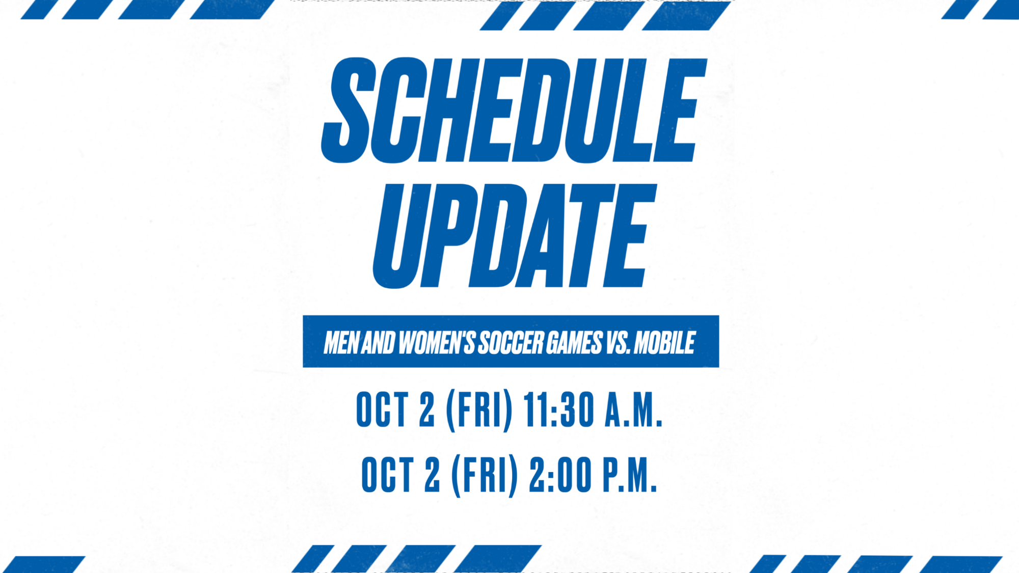 W/MSoc Schedule update