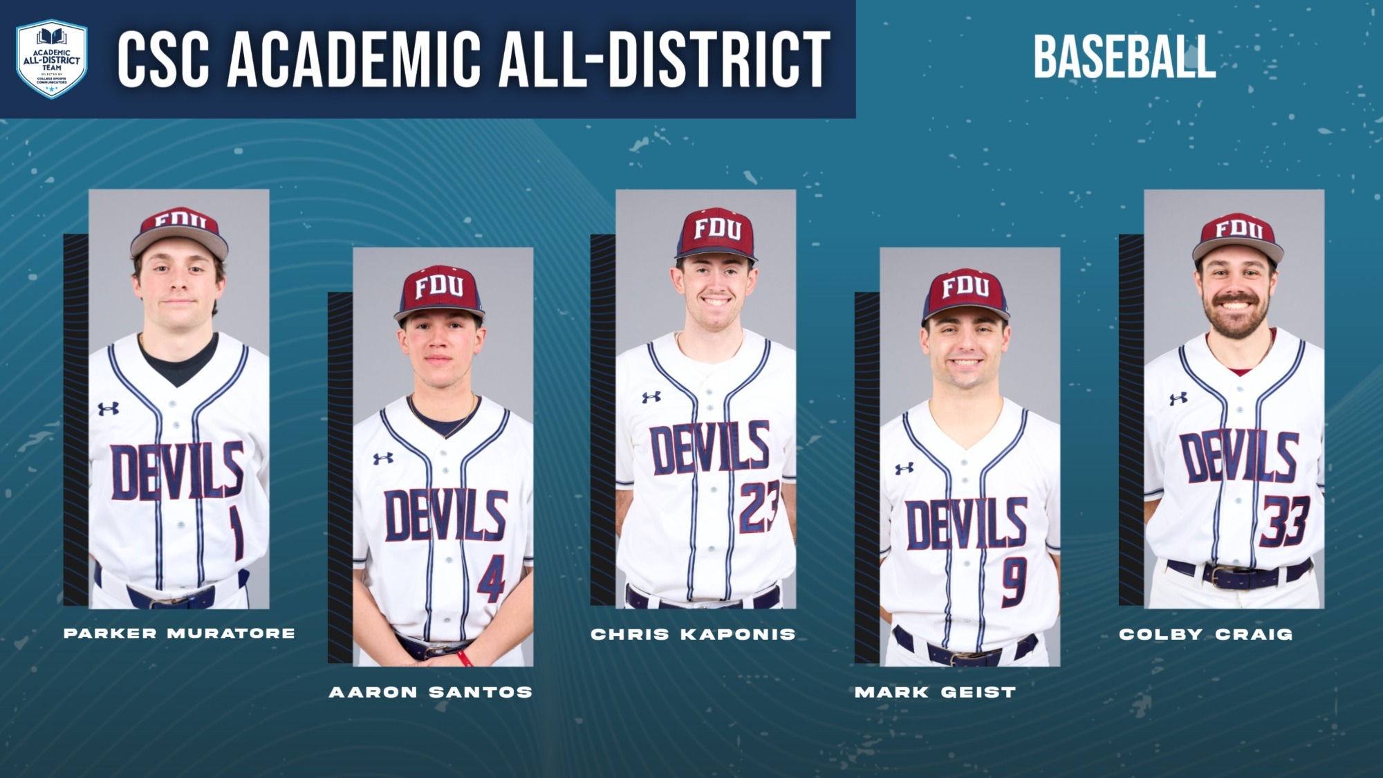 Baseball CSC Academic All-District Honors 2025