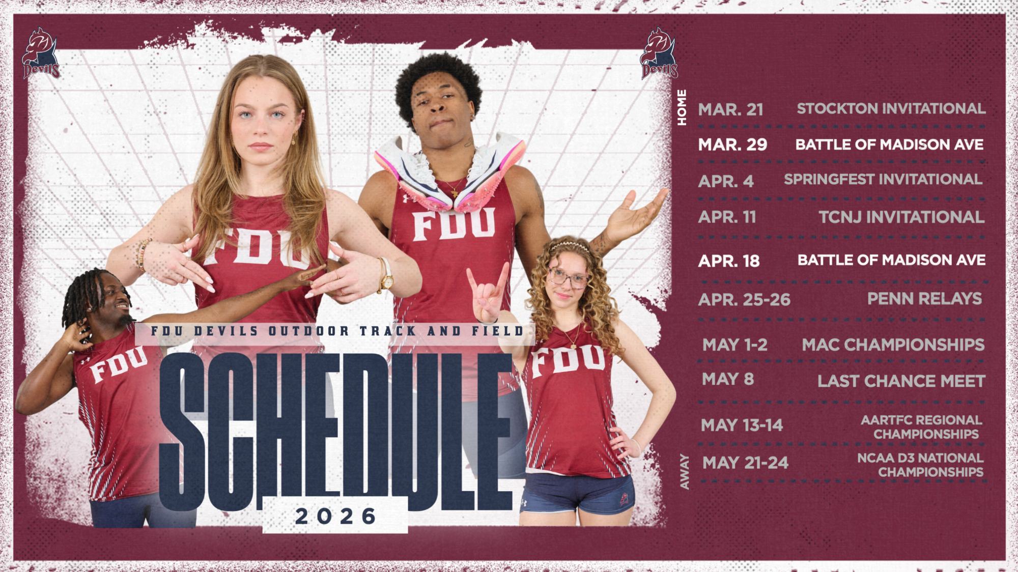 Outdoor T&F schedule