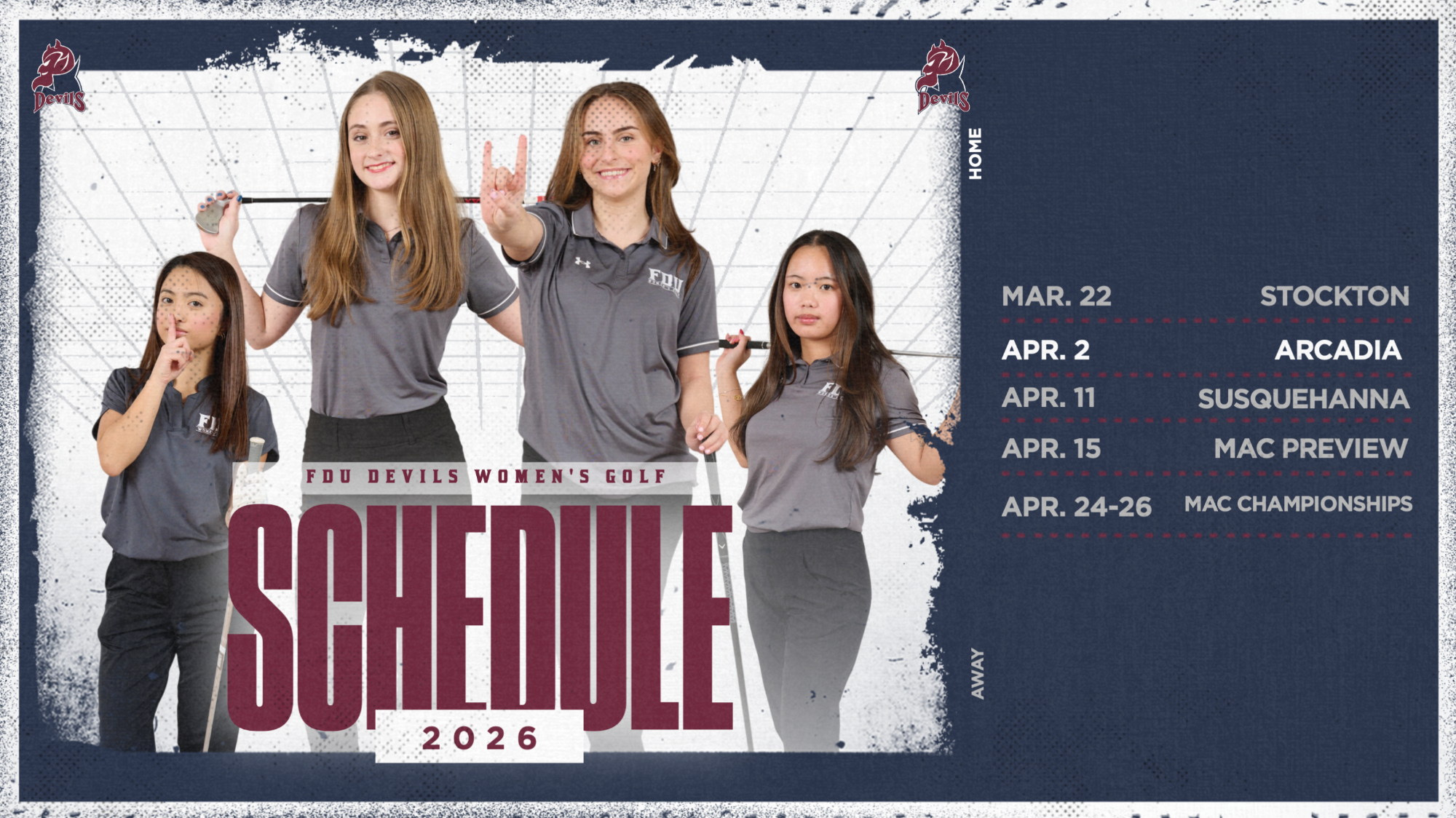 Women's golf release graphic