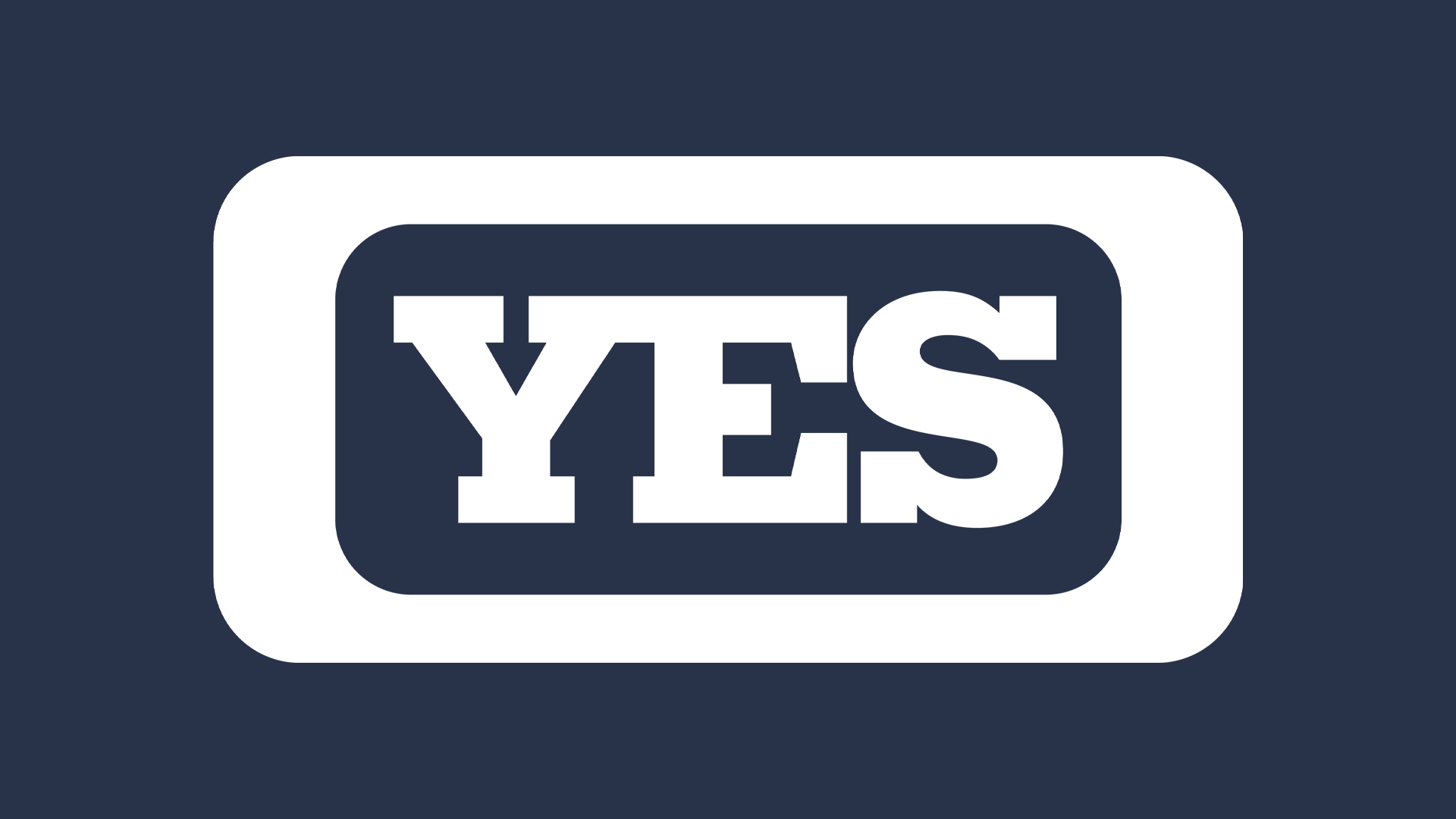 The YES Network logo in white over a navy blue background