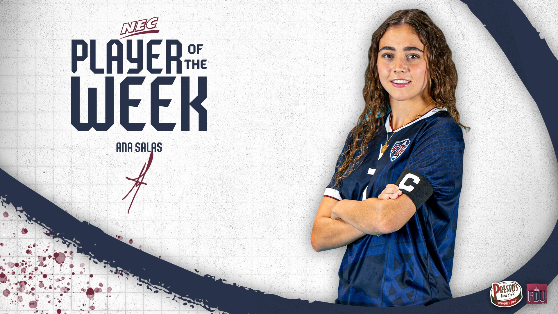 Salas Earns NEC Player of the Week