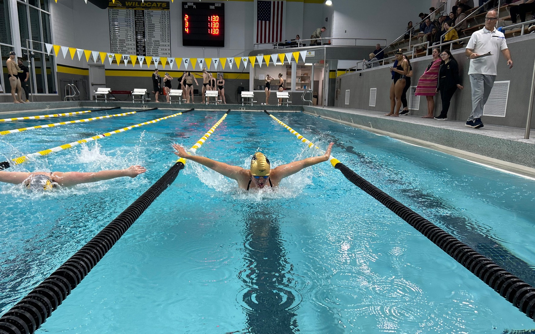 Liza Montgomery in Swimming action for the Panthers. 