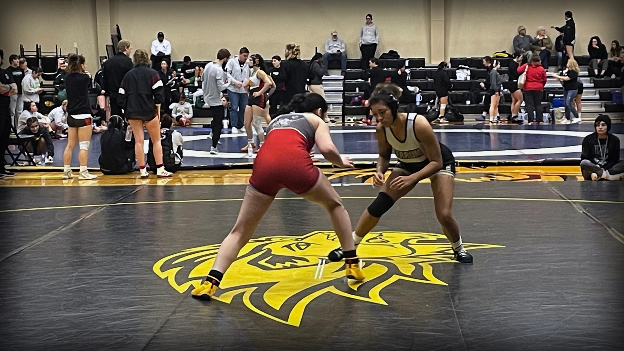 Jordan Wilson in wrestling action for the 2022-2023 Women's Wrestling team.  