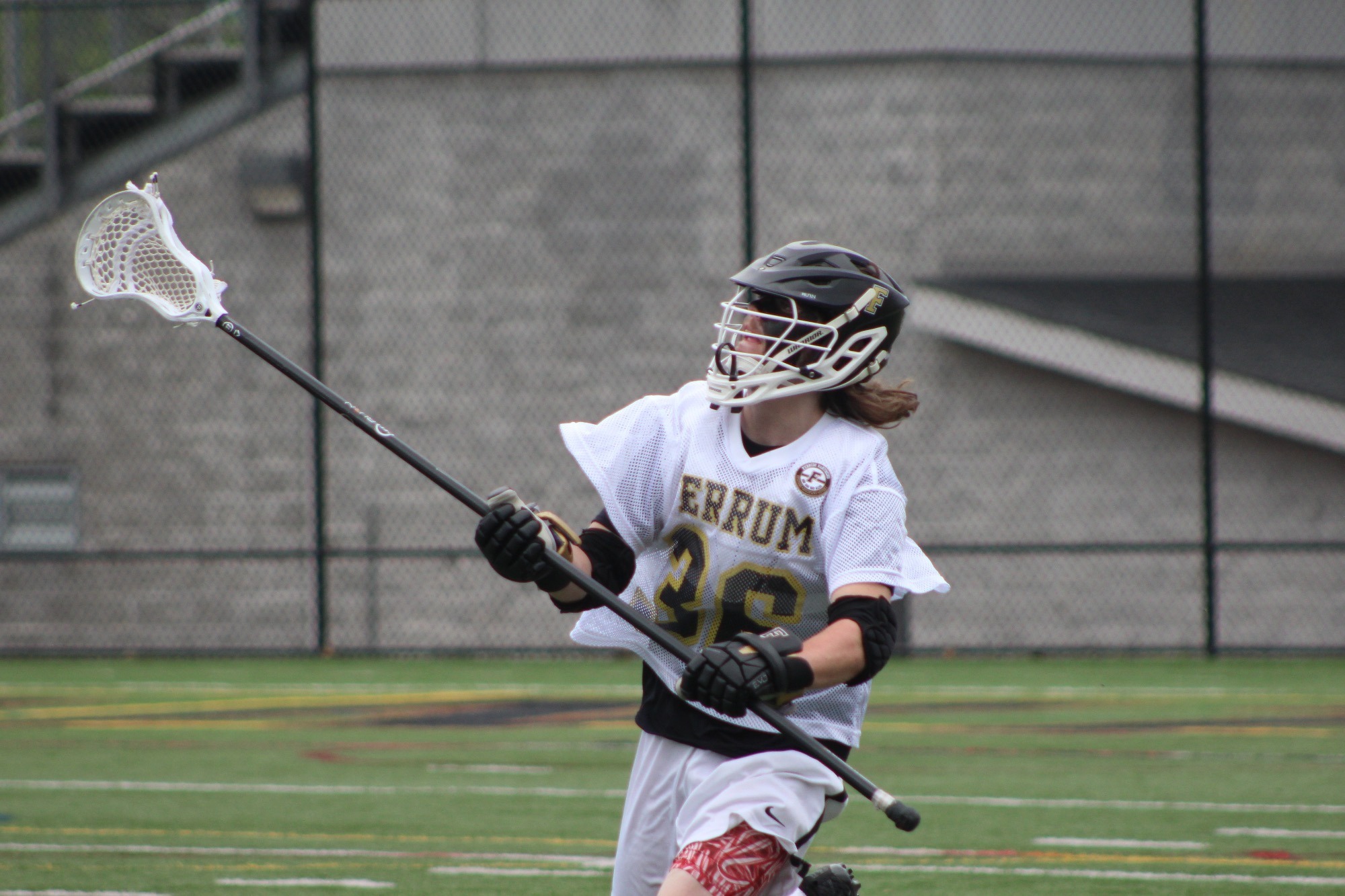 Nicholas Shane in action for the Panthers in a Men's Lacrosse home game. 