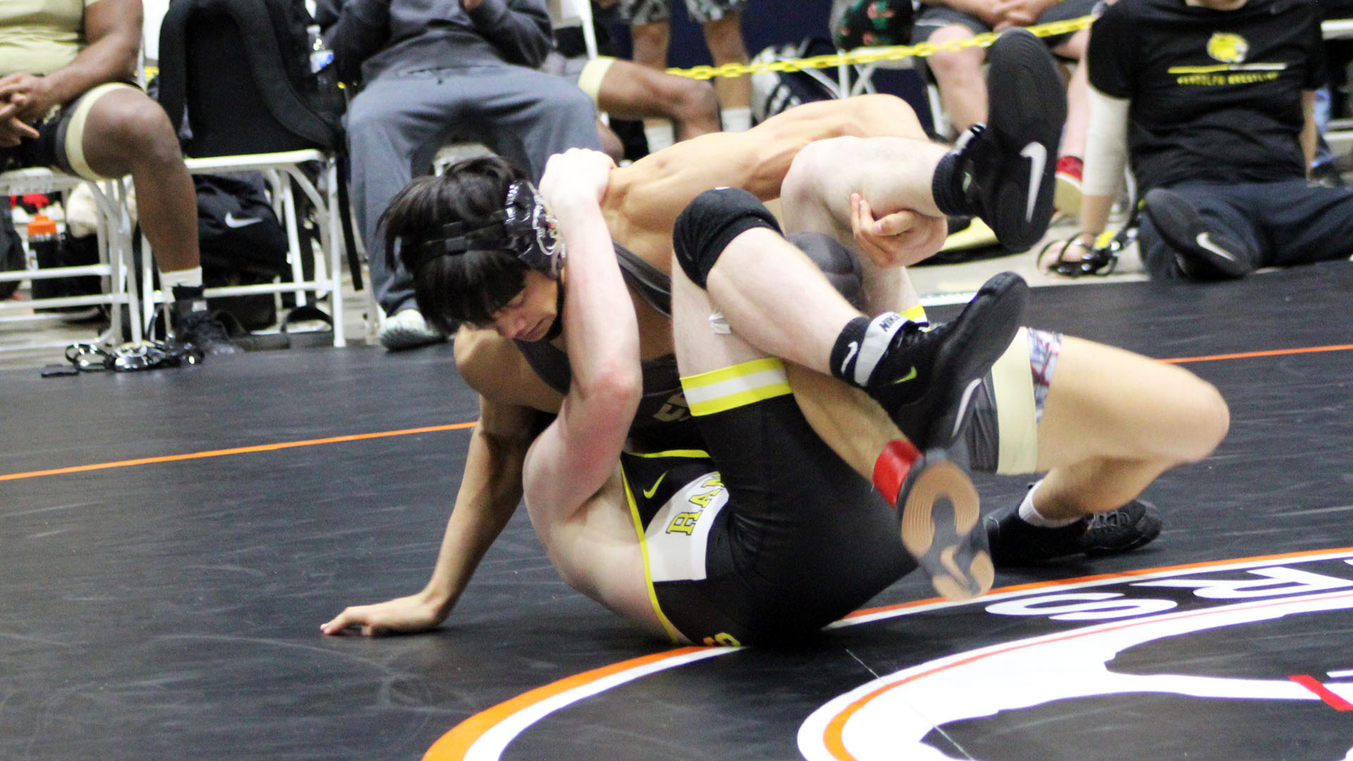 Freshman Cameron Curva went 5-0 at 149 pounds with two pins and two tech falls December 14, 2024 at the Cougar Duals. 