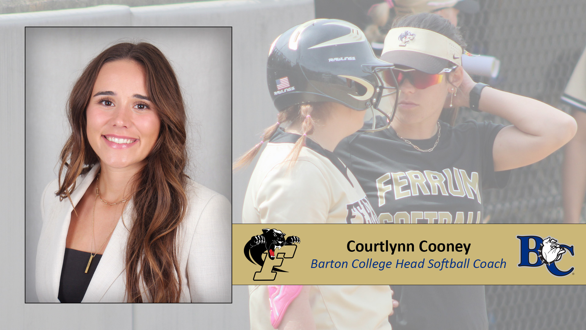 Courtlynn Cooney left Ferrum in October 2025 to accept the Head Softball Coach position at Barton College.