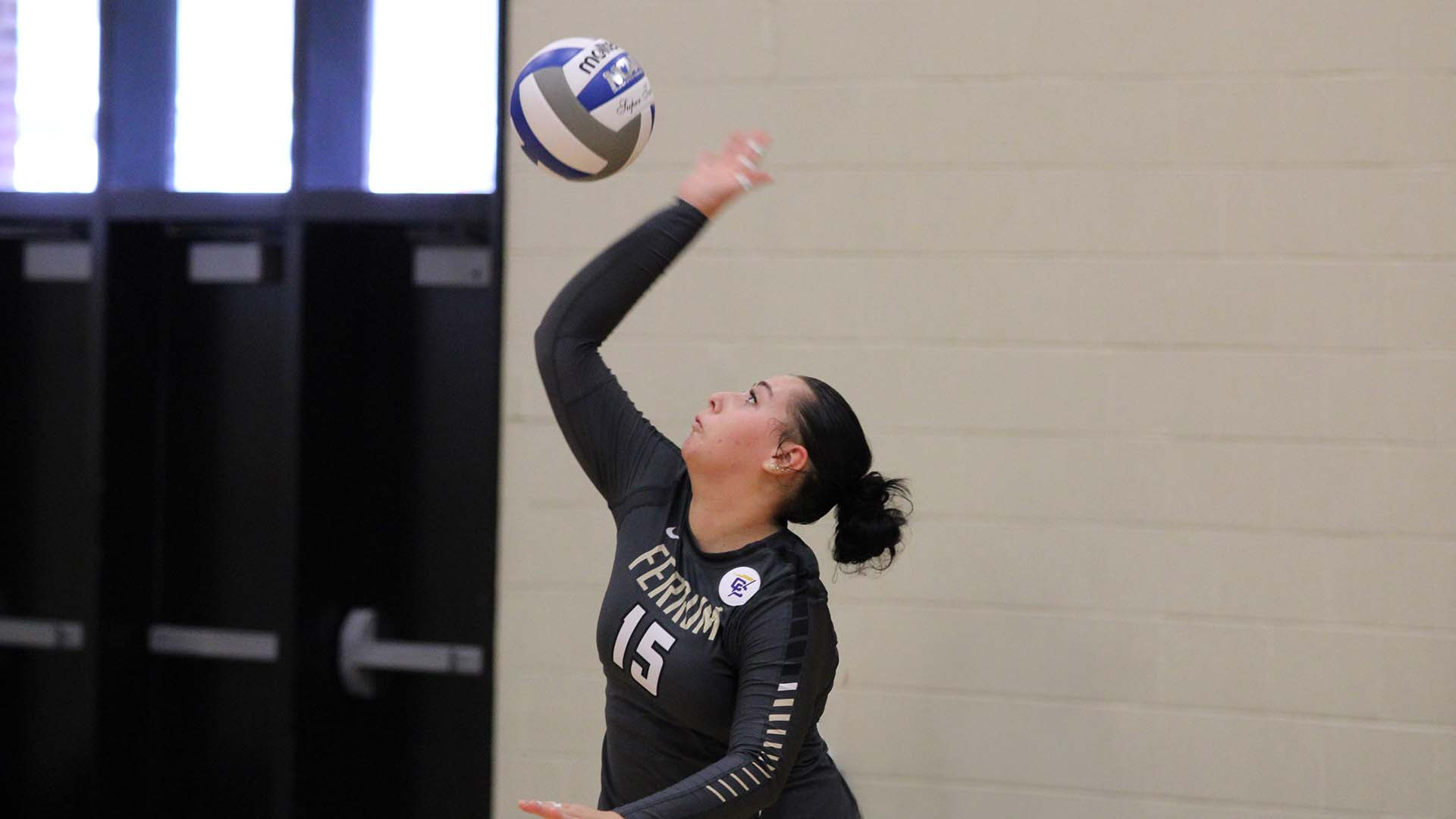 Renee Dove in home action against Barton College on September 27, 2025. 