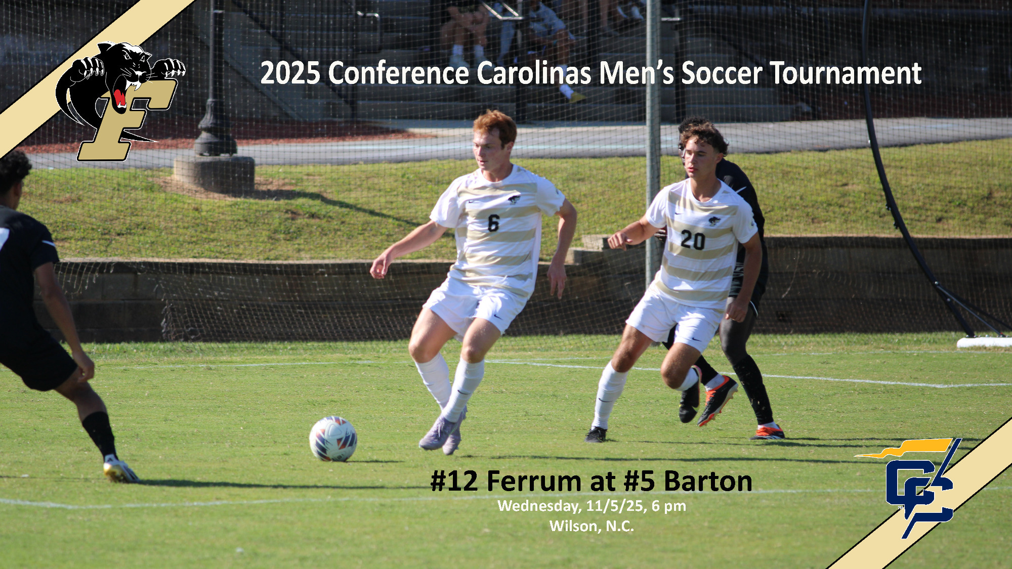 Ferrum is the #12 seed in the 2025 Conference Carolinas Men's Soccer Tournament.