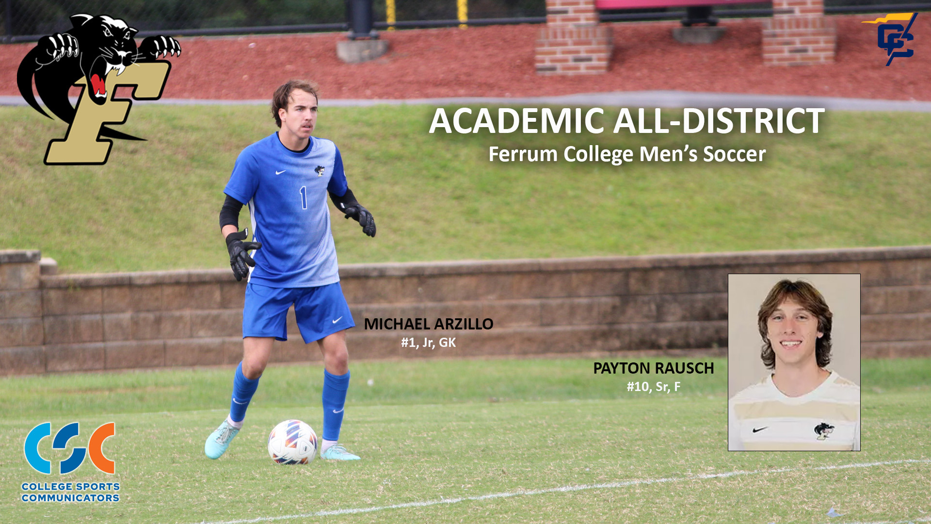 Ferrum had two players named to the 2025 CSC Men's Soccer Academic All-District Team