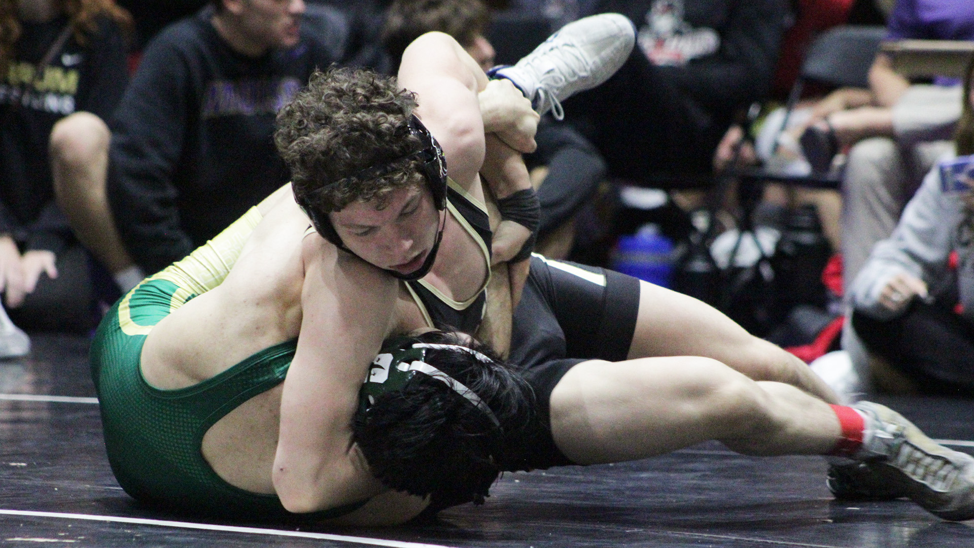 Freshman Riley Conway won the 125-pound title at the JMU Invitational November 8 to open the 2025-26 season.