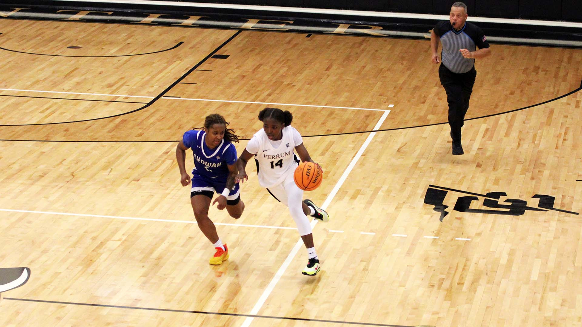 Dezariyah Clark had a game-high 22 points to help Ferrum beat Mount Olive 59-58 in overtime December 6, 2025. 