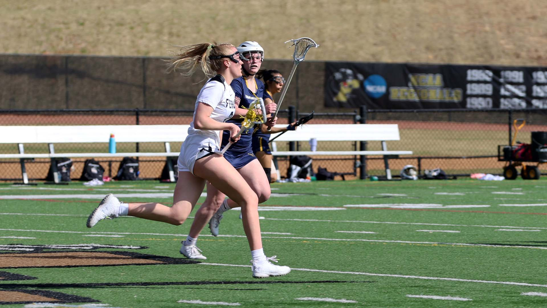 Lana Barcovic scored both goals for Ferrum in the ODAC road loss to Lynchburg March 18, 2025.
