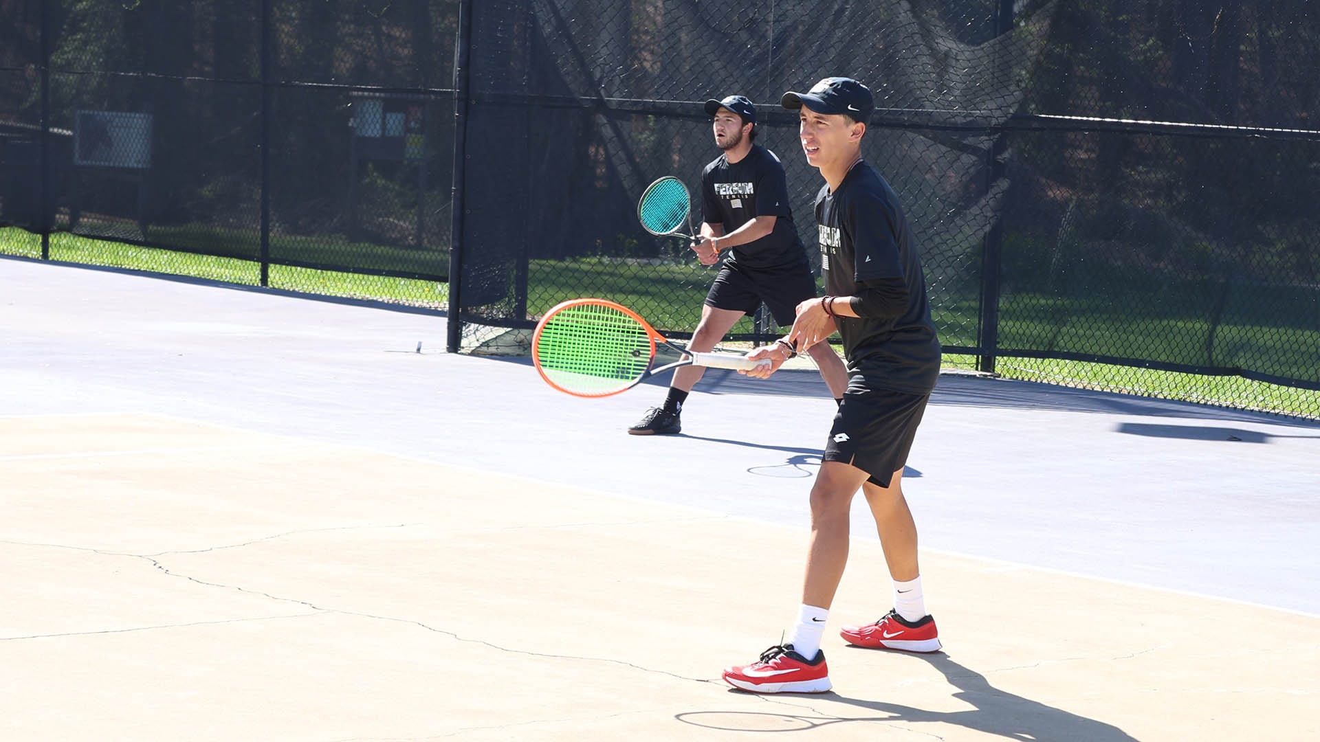Emilio Munguia and Gabriel Alvarez in doubled action at home on April 8, 2025.
