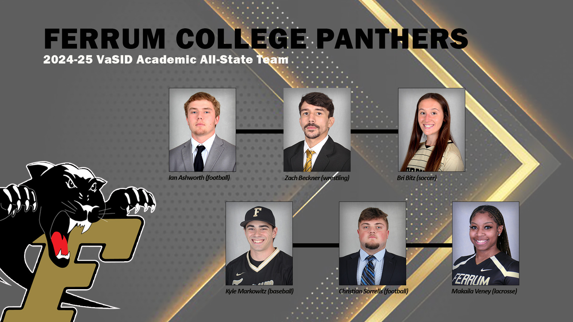 Ferrum had six student-athletes named to the 2024-25 VaSID Academic All-State Team.