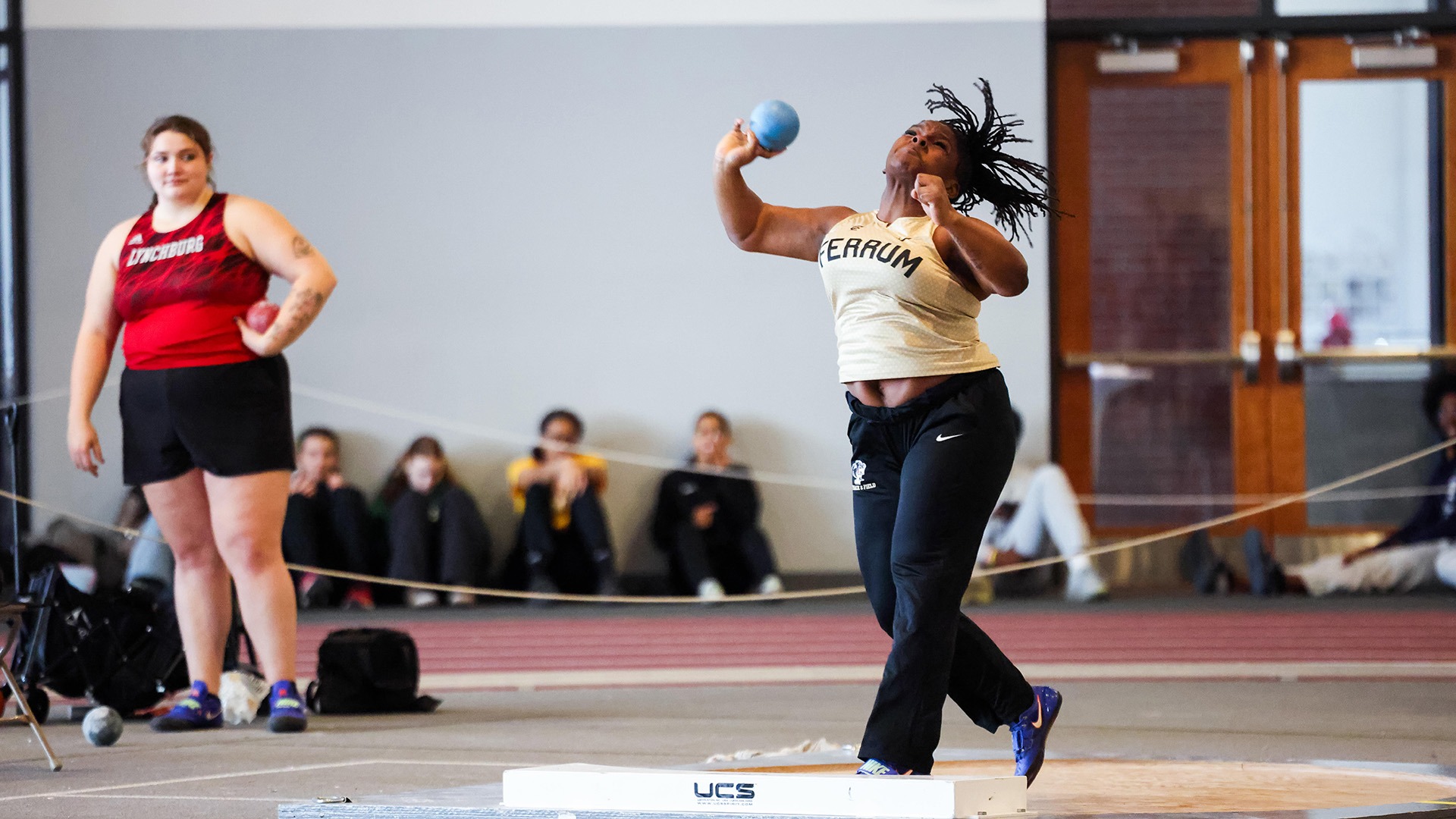 Ferrum's Zanallah Hatcher-Simmons in action at Roanoke College on January 18, 2026.