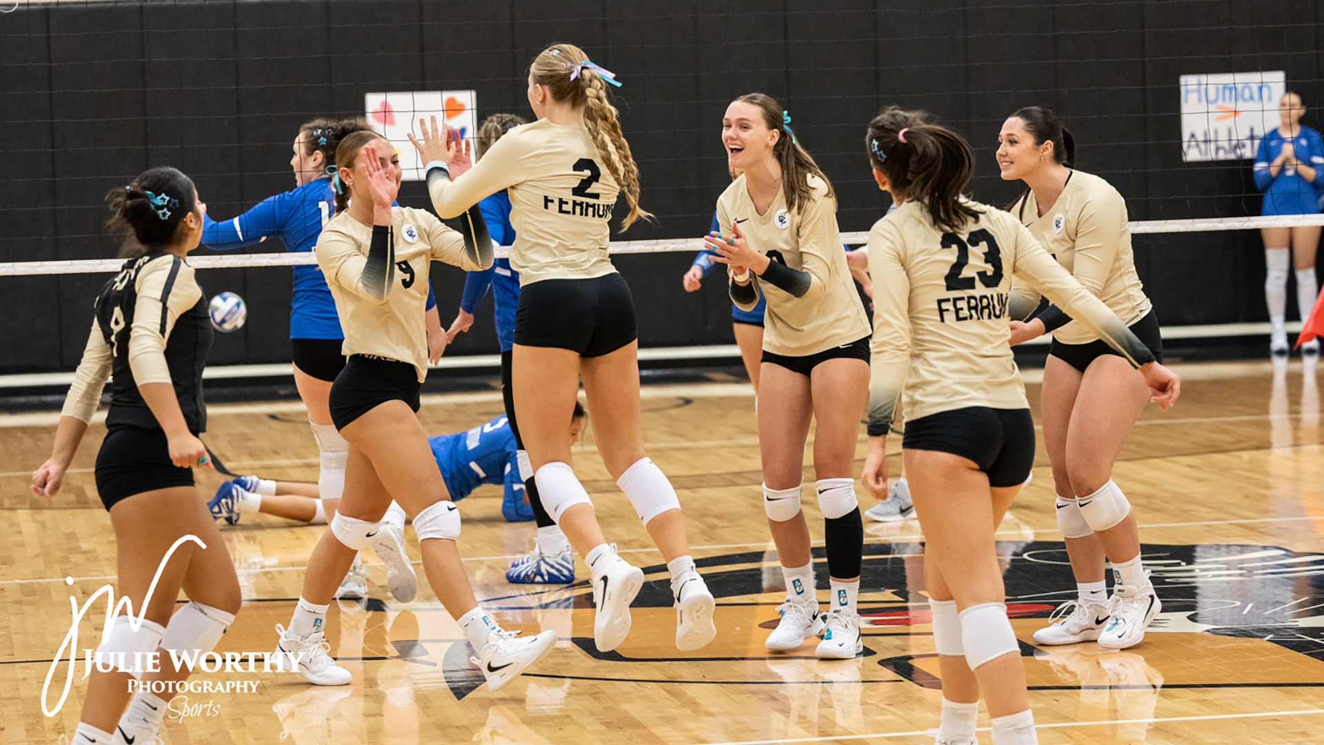 Tha Panthers celebrate a point during a home match in 2026. 