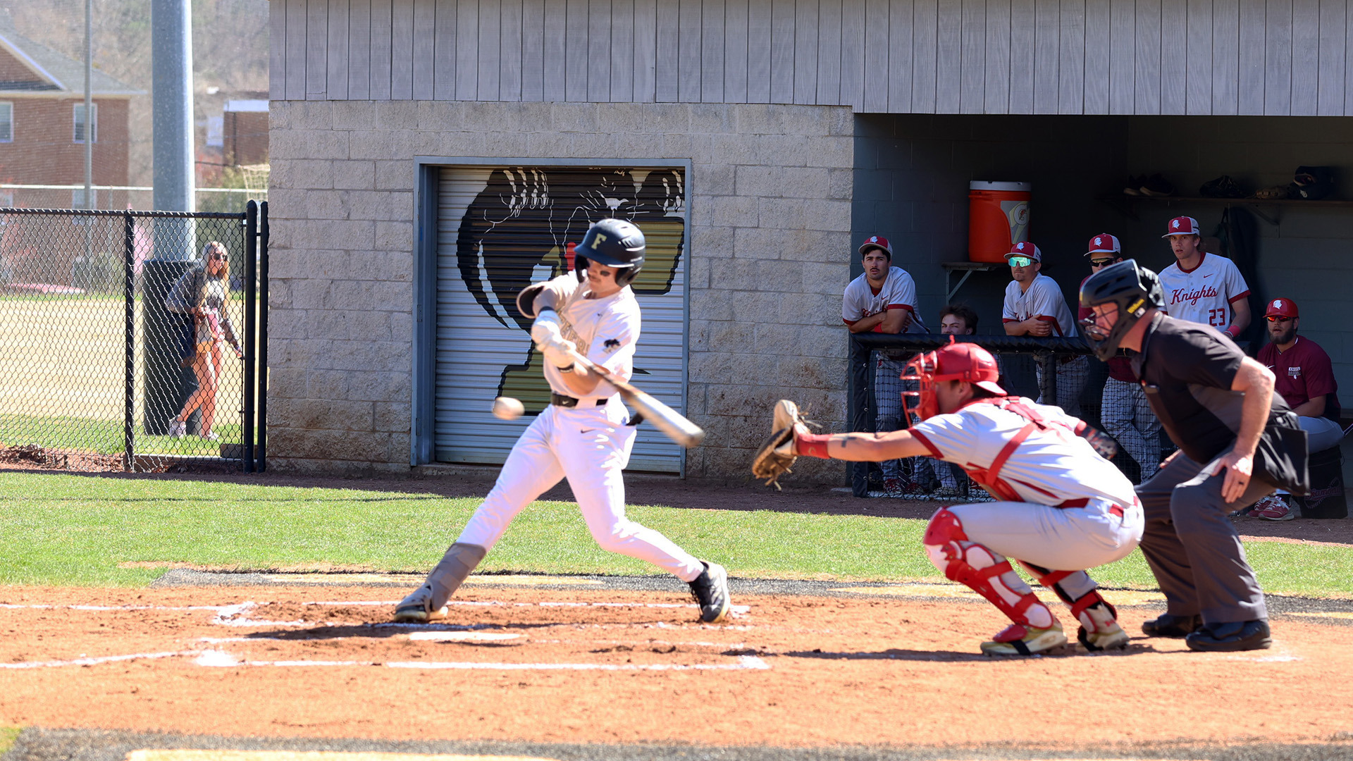 JJ Mulhern in action during Ferrum's 2025 baseball season.