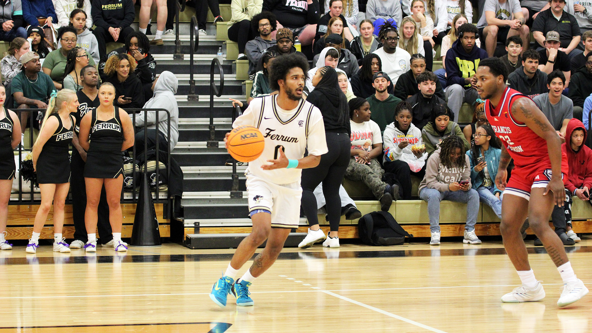 Rodrigo Farias sets up the play in a home game against Francis Marion February 18, 2026. 