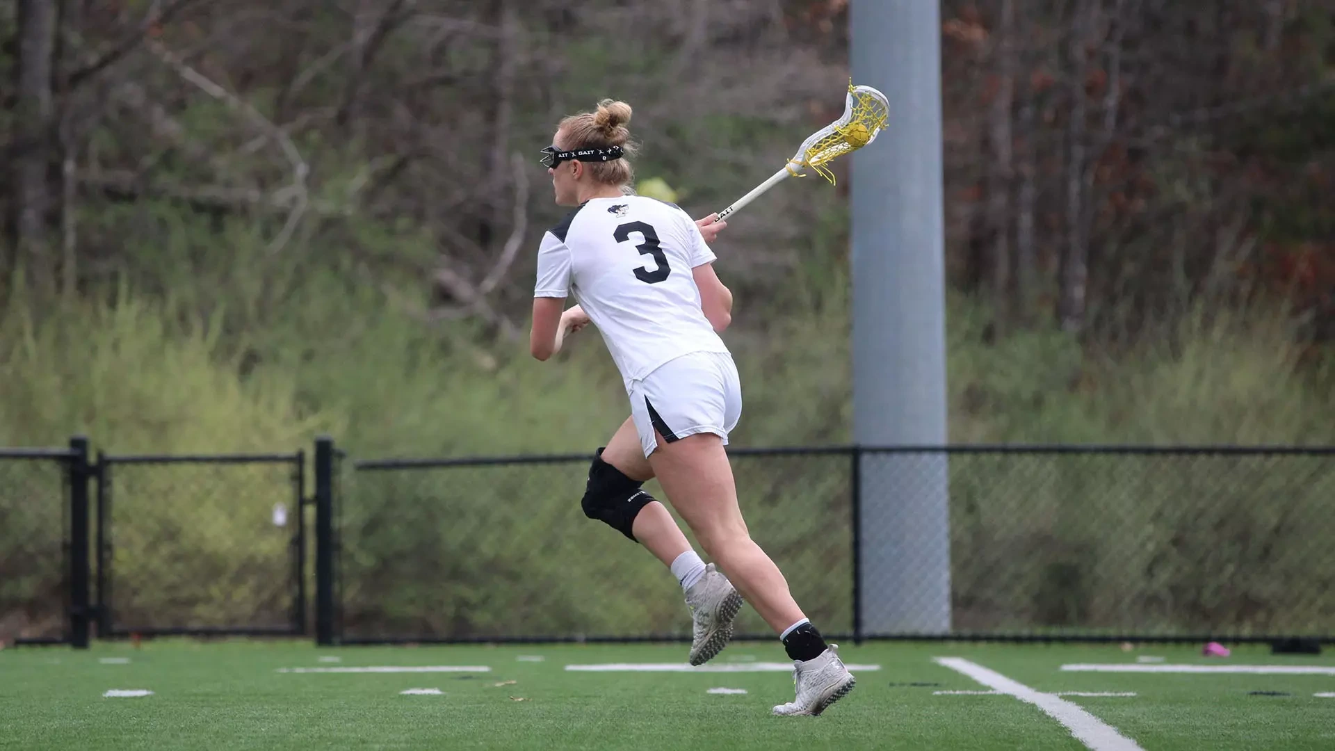 Lana Barkovic looks to score for Ferrum in a home game during the 2026 women's lacrosse season. 
