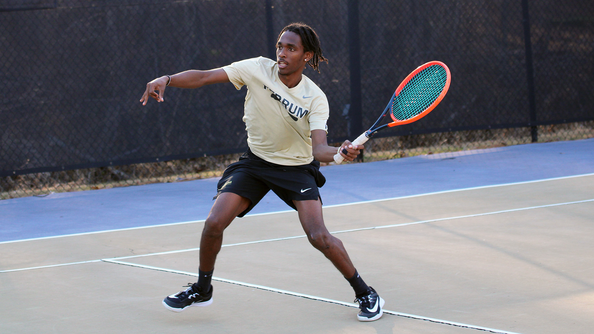 Brian Karenzi in action for Ferrum on March 5, 2026. 