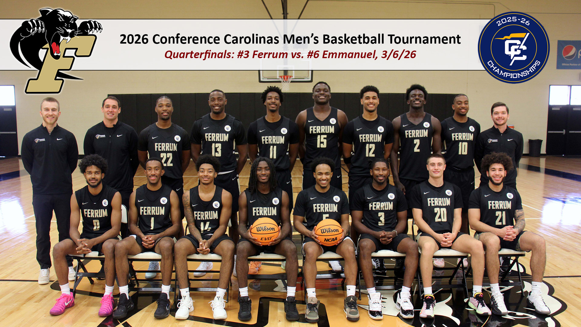 Ferrum competes in the 2026 Conference Carolinas Tournament quarterfinals on March 6, 2026